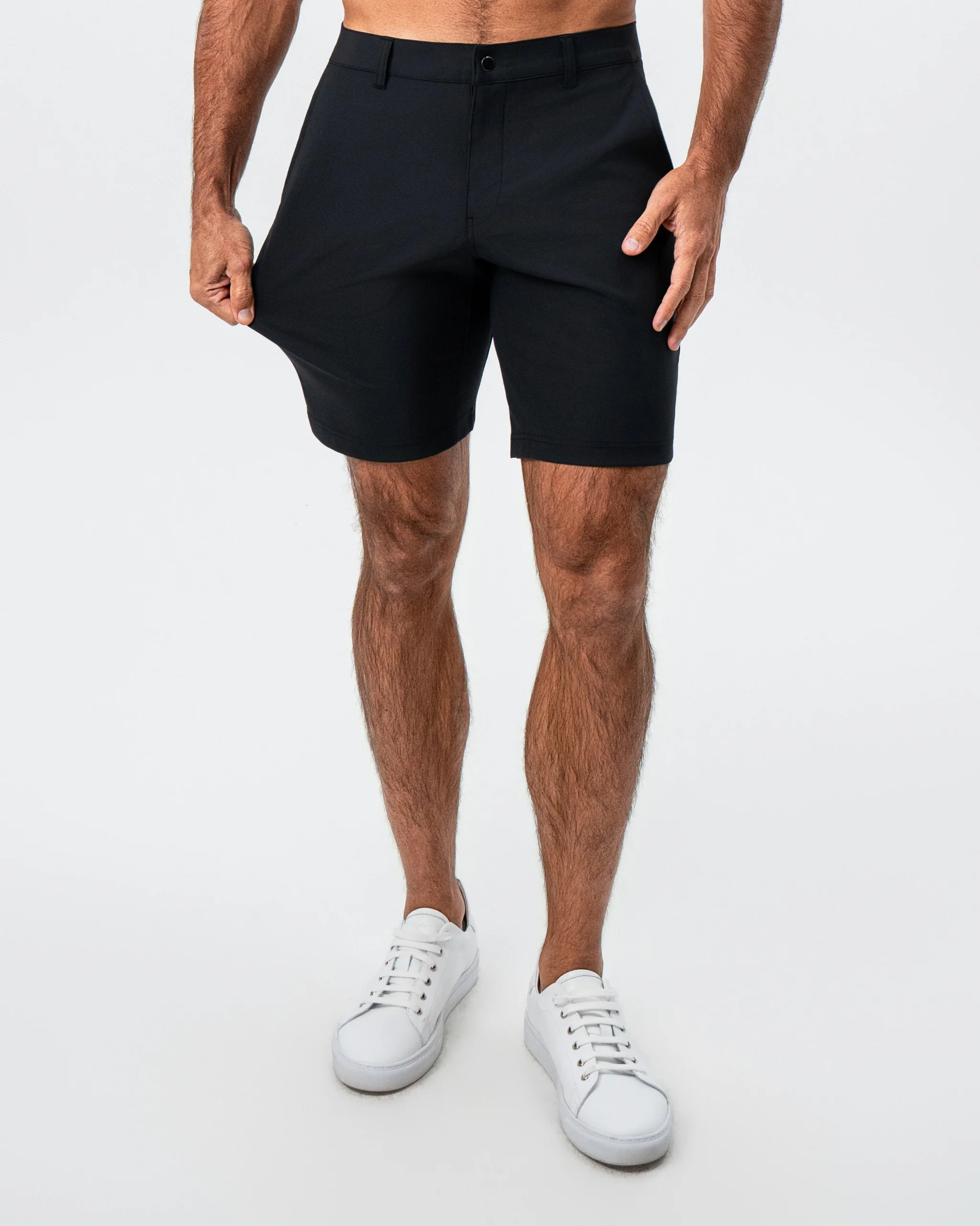 Athletic Fit Shorts - Black - Image 2