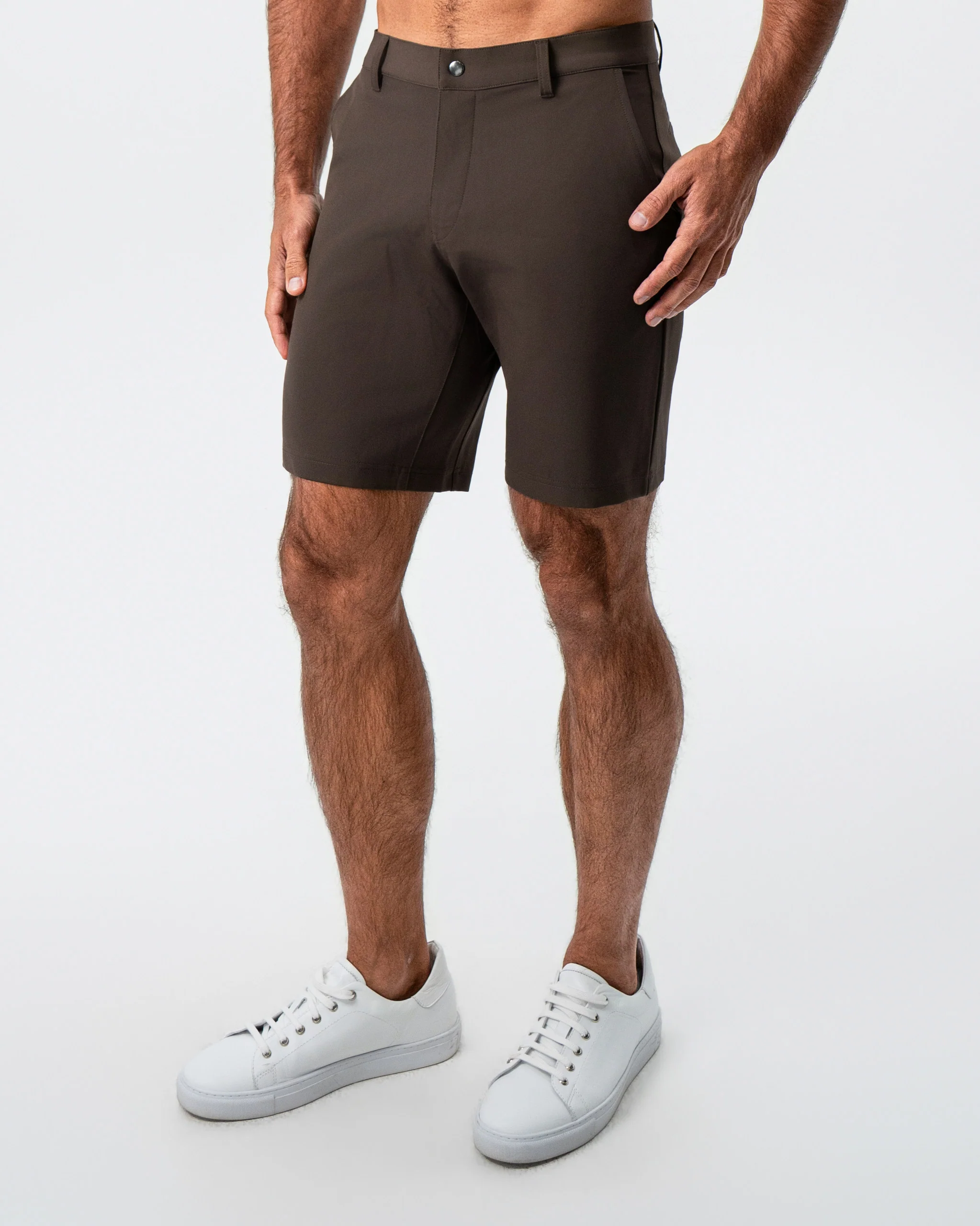 Athletic Fit Shorts - Brown - Image 4