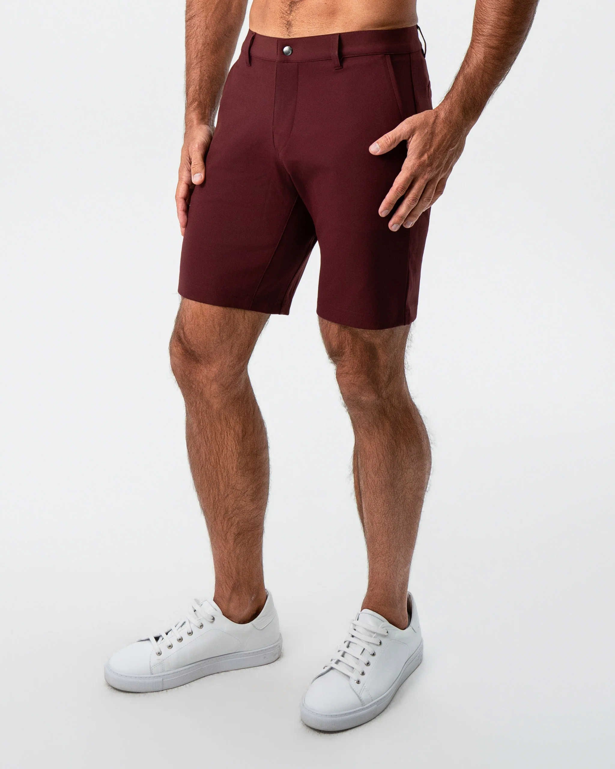 Athletic Fit Shorts - Maroon - Image 4