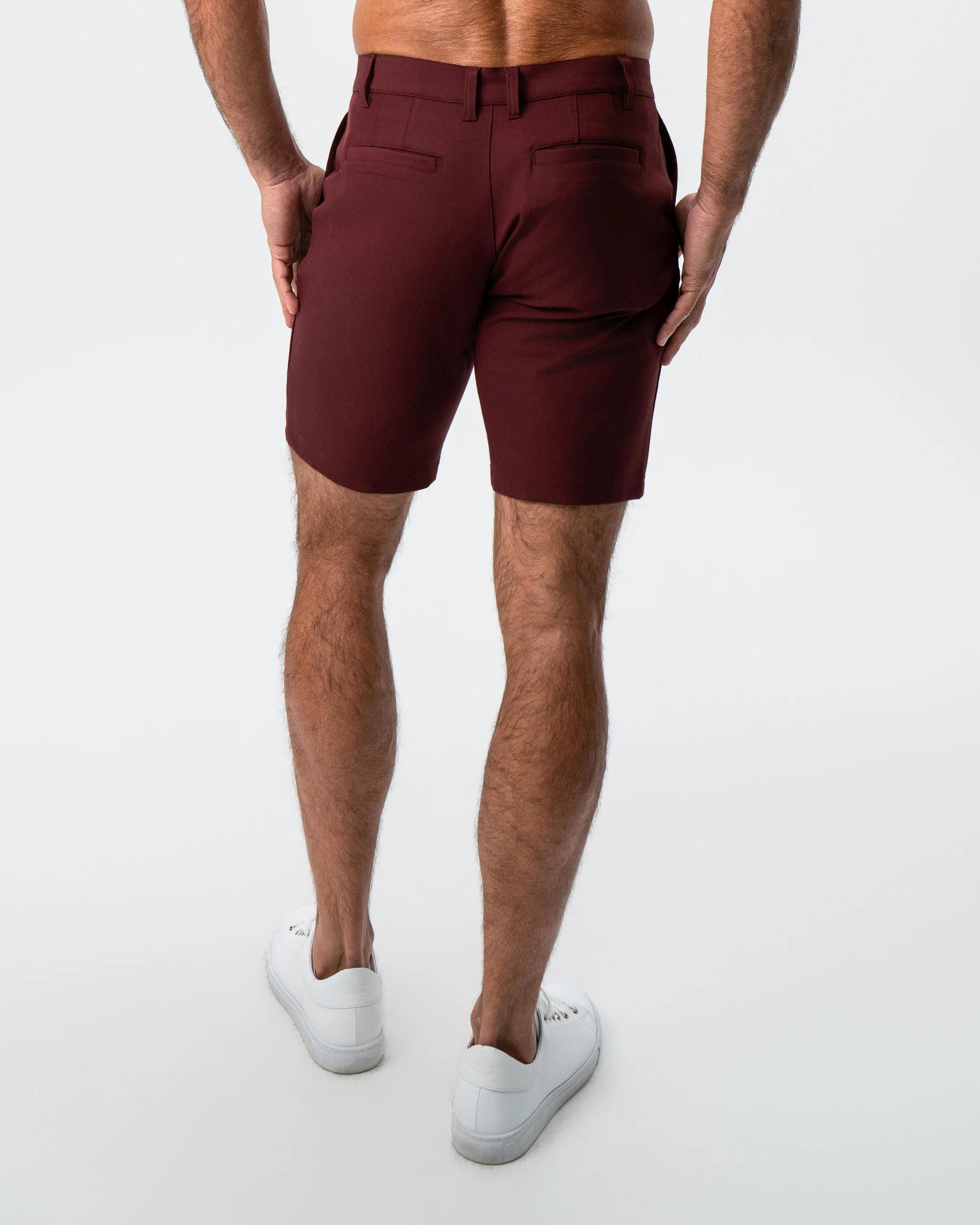 Athletic Fit Shorts - Maroon - Image 5
