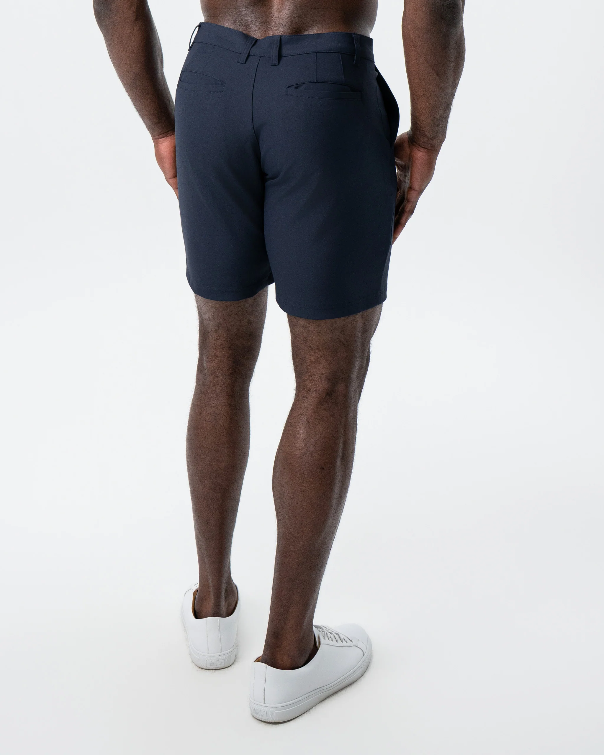 Athletic Fit Shorts - Navy - Image 3