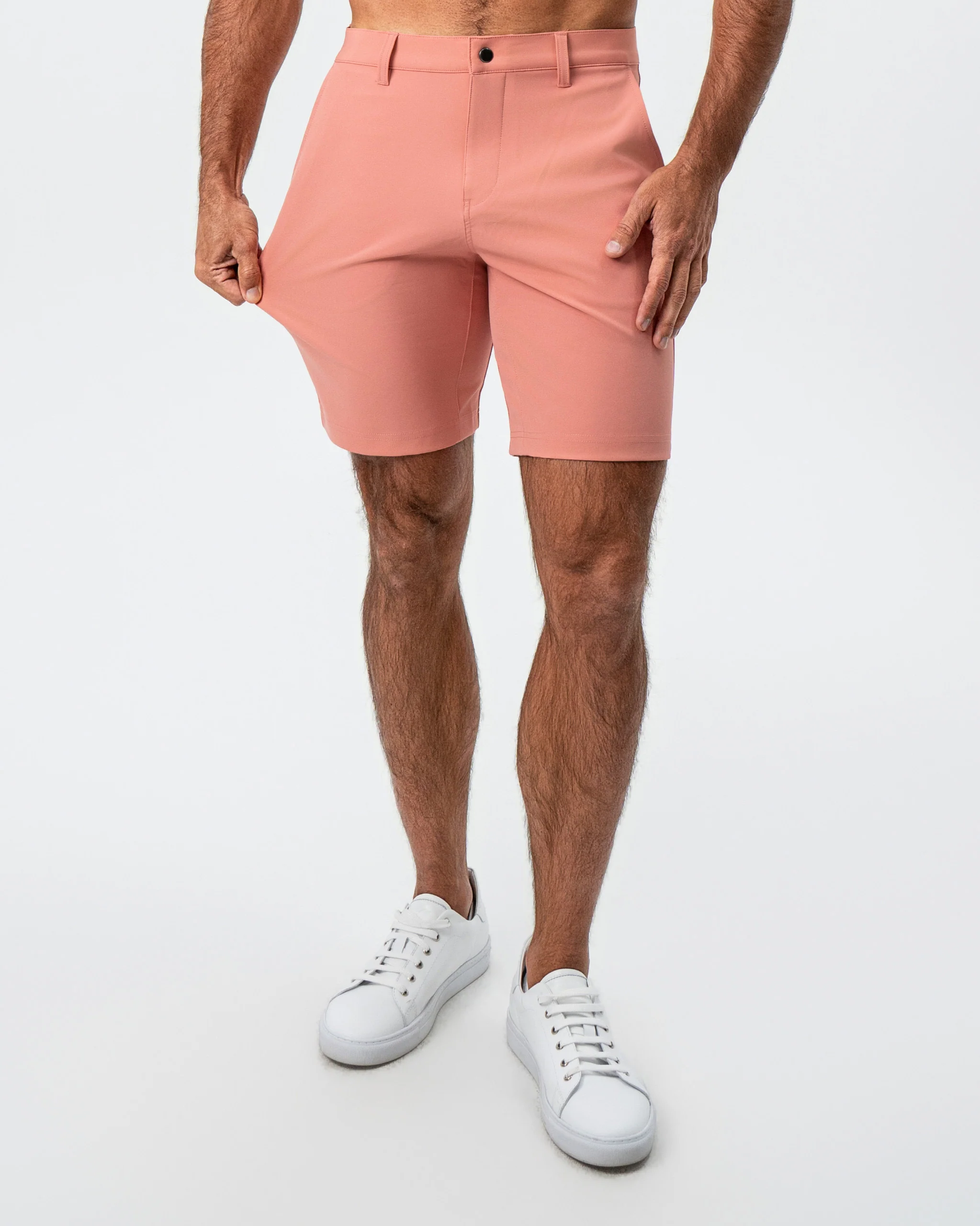 Athletic Fit Shorts - Salmon - Image 2
