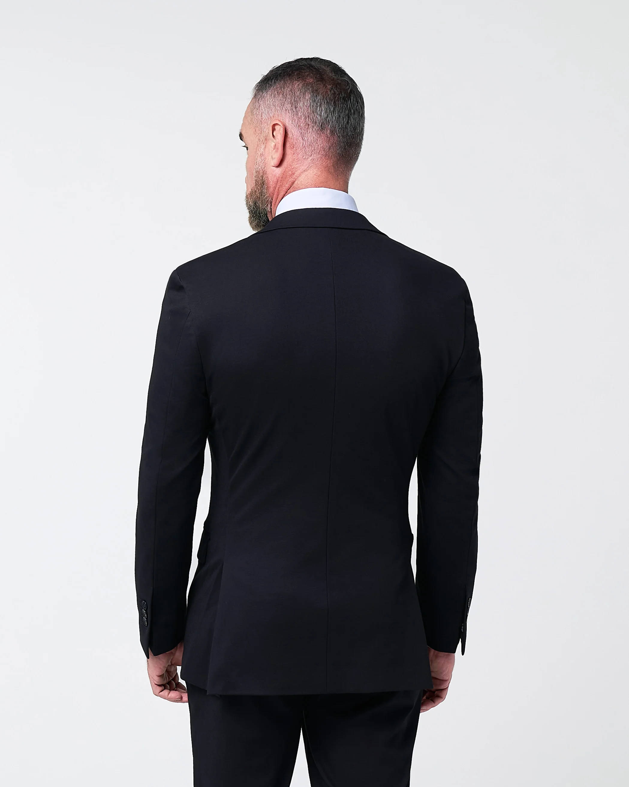 Athletic Fit Stretch Blazer - Black - Image 4