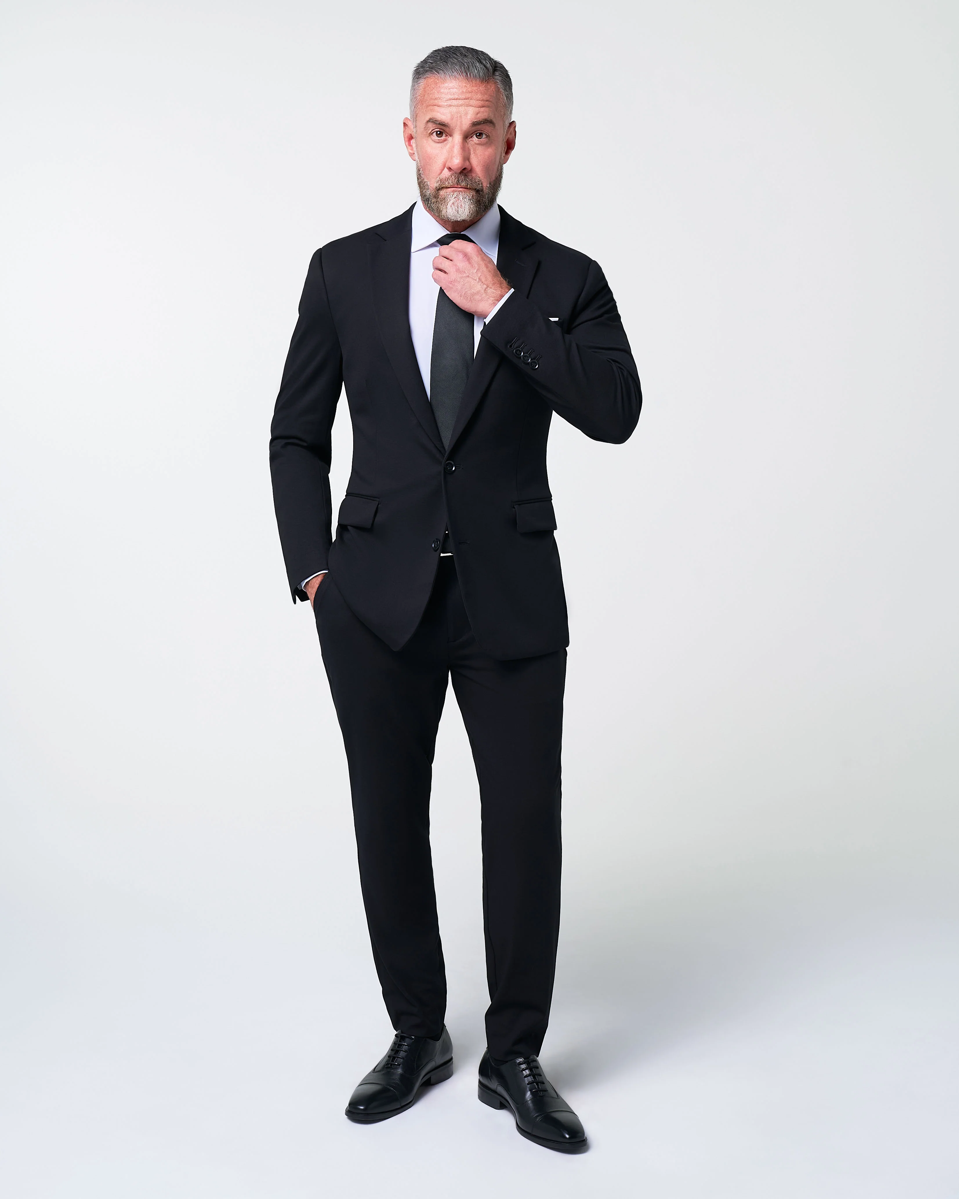 Athletic Fit Stretch Blazer - Black - Image 6