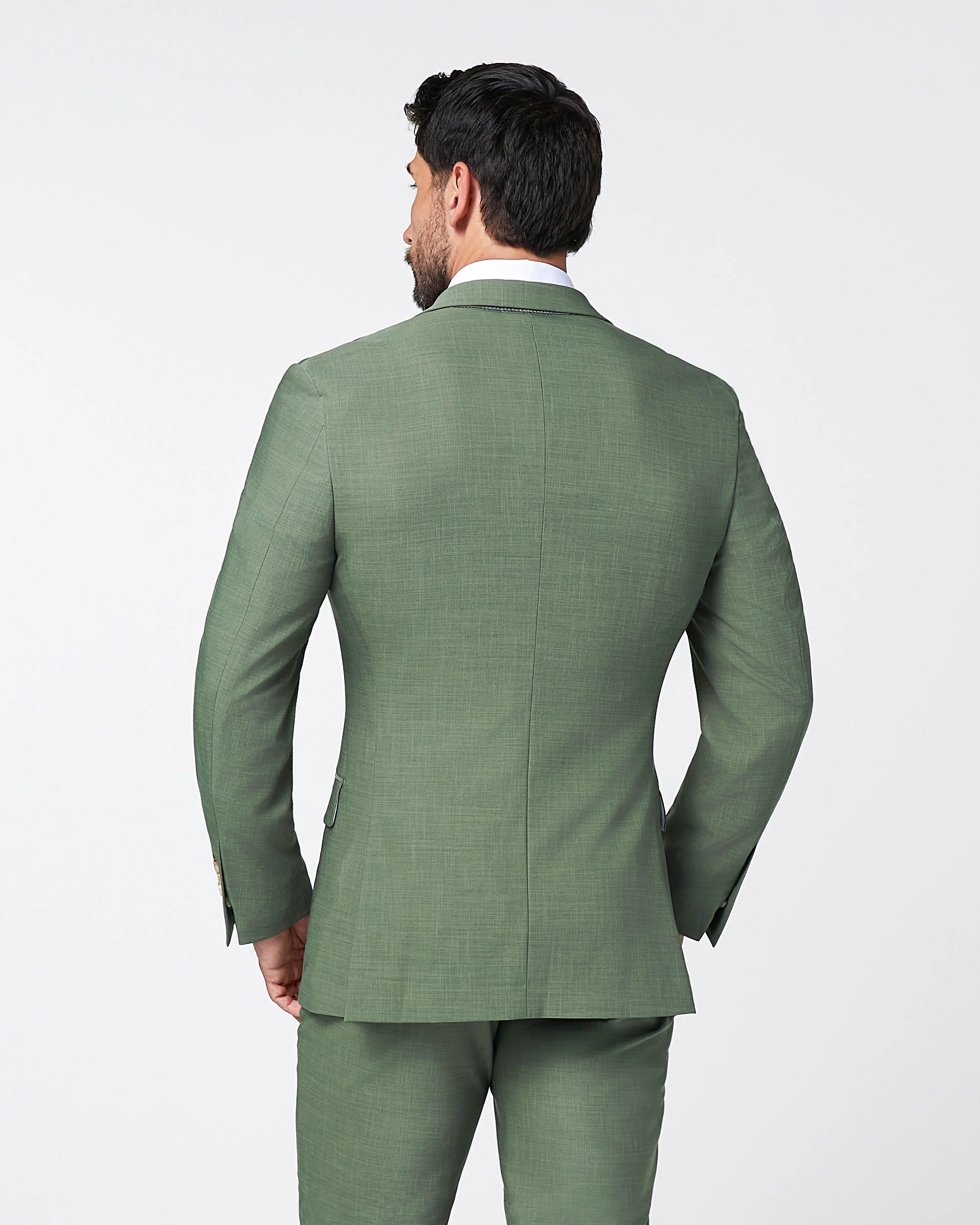 Athletic Fit Stretch Blazer - Heathered Forest Green - Image 4