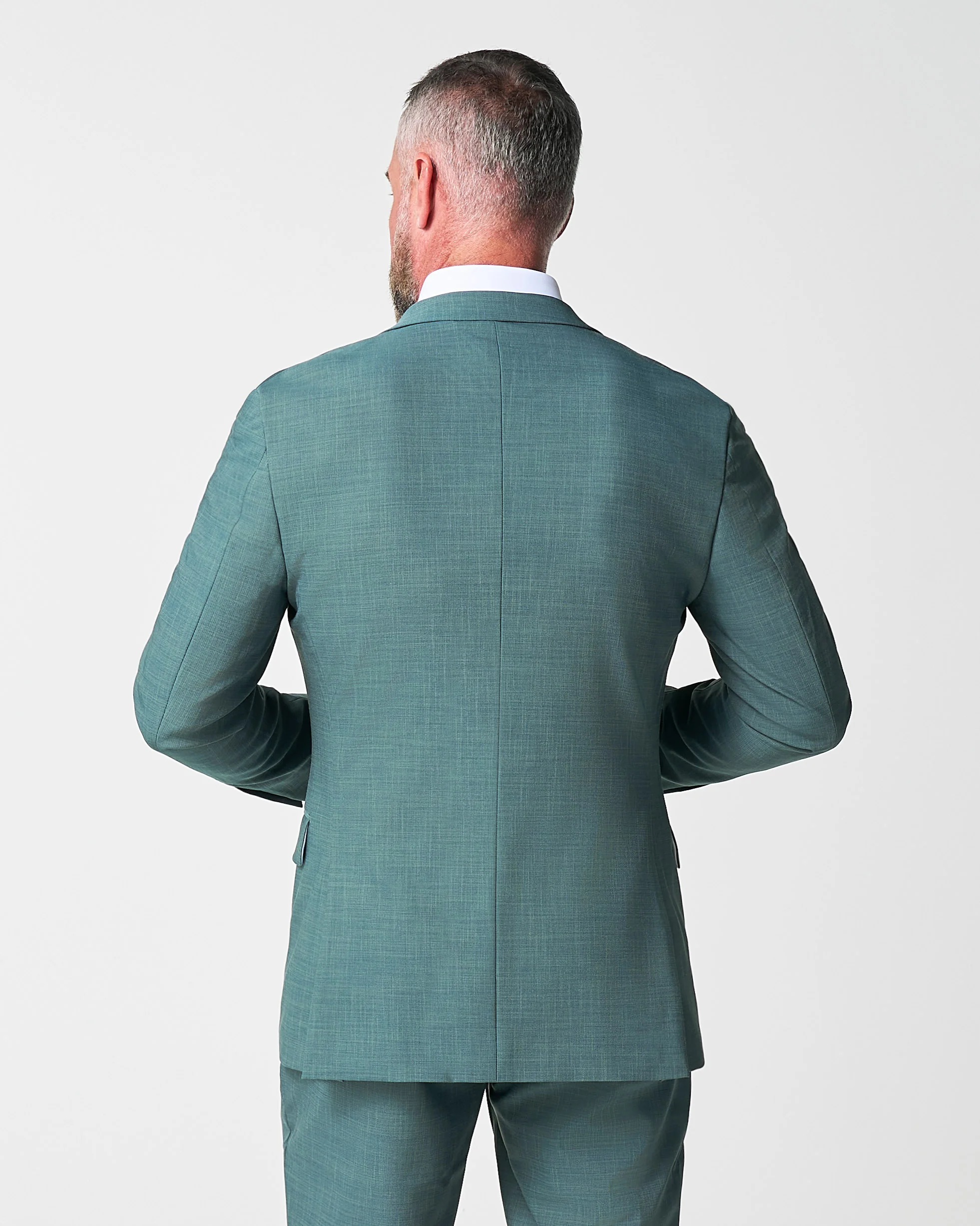 Athletic Fit Stretch Blazer - Heathered Sea Green - Image 4