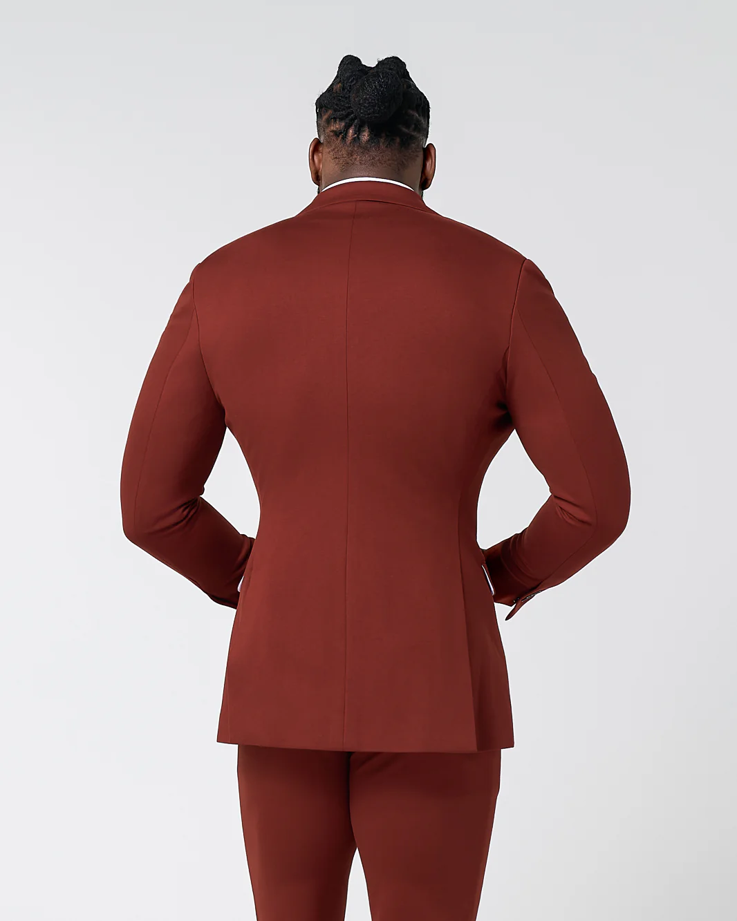 Athletic Fit Stretch Blazer - Solid Brick - Image 3