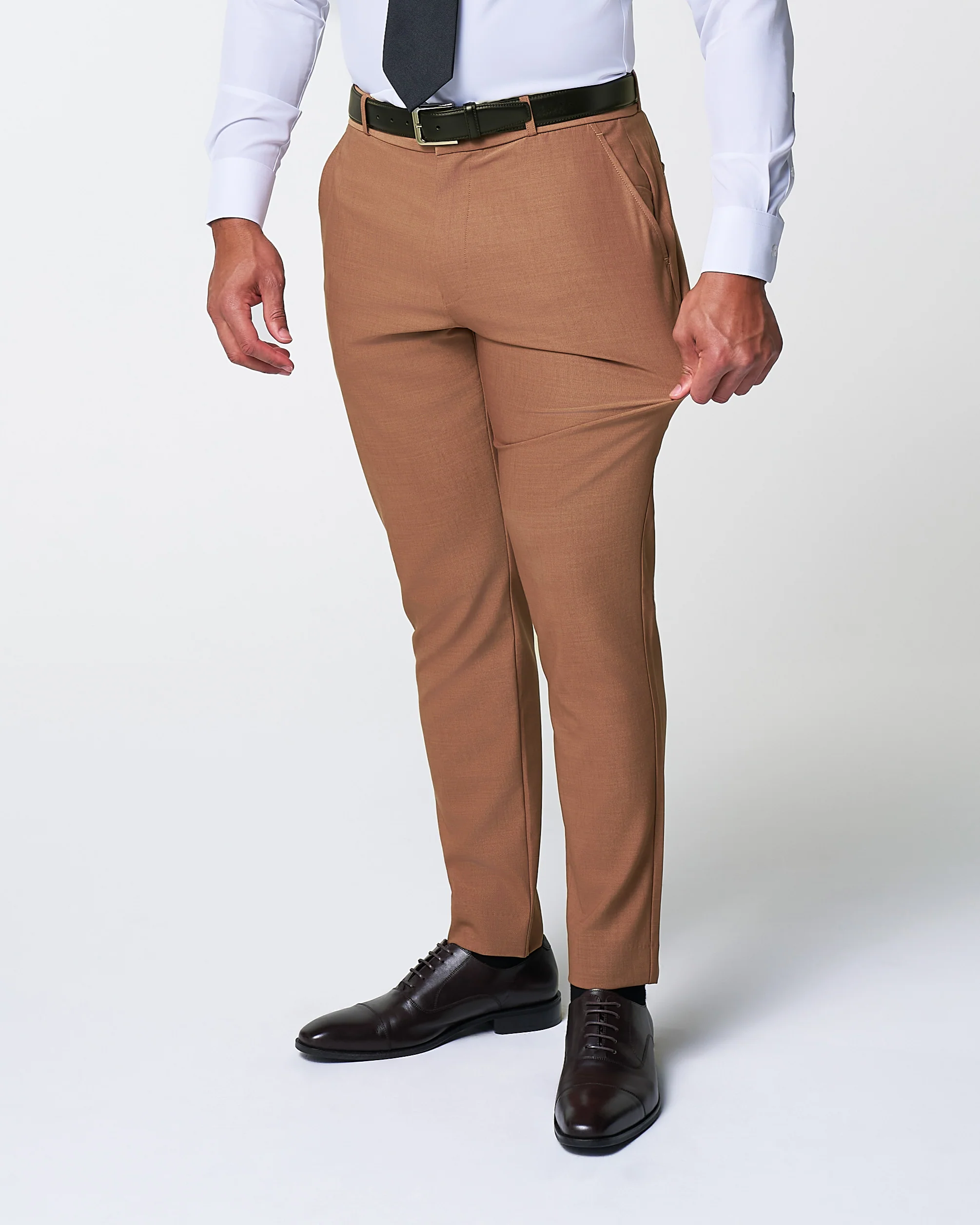 Athletic Fit Stretch Suit - Heathered Copper - Image 3