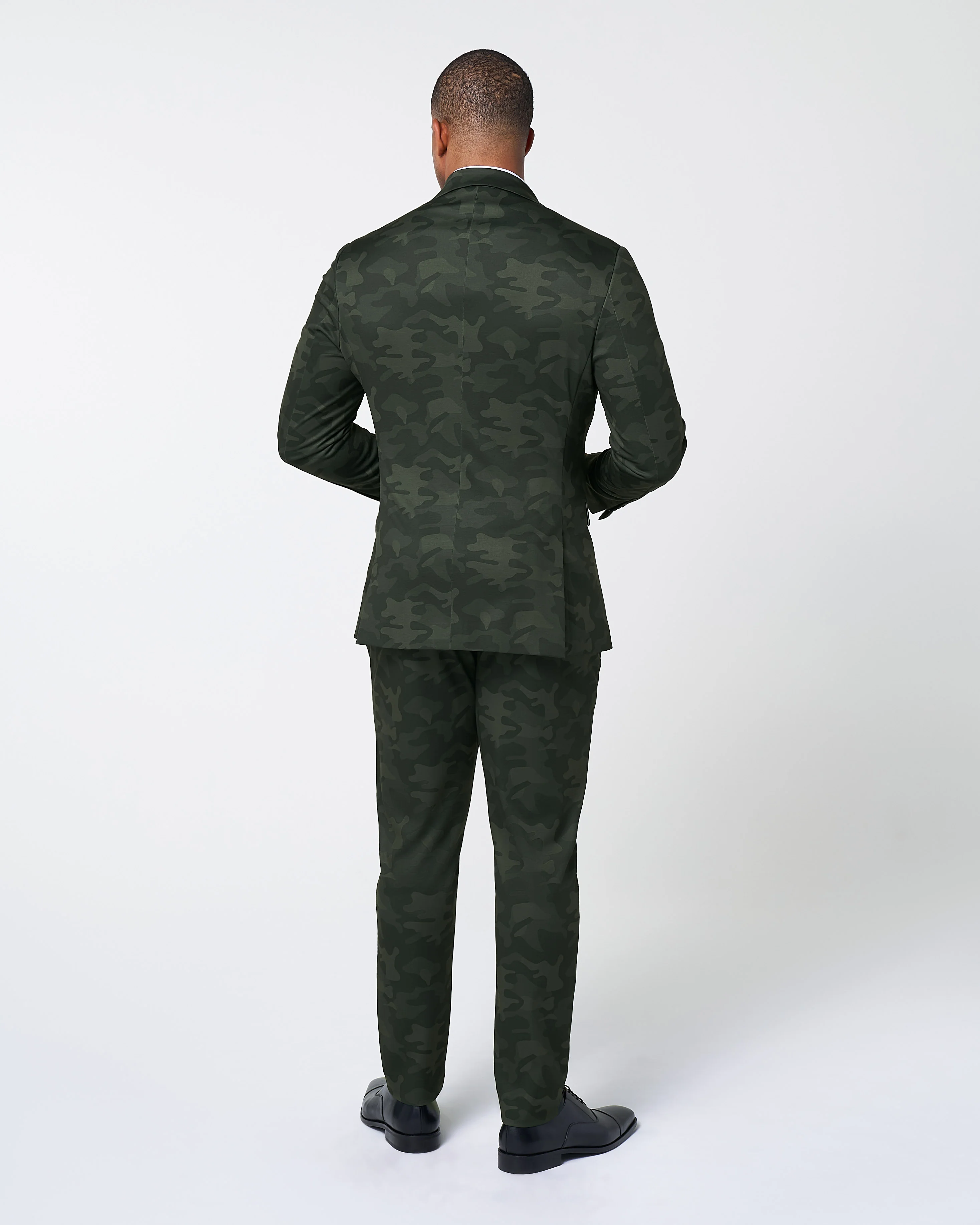 Athletic Fit Stretch Suit - Hunter Green Camo - Image 4