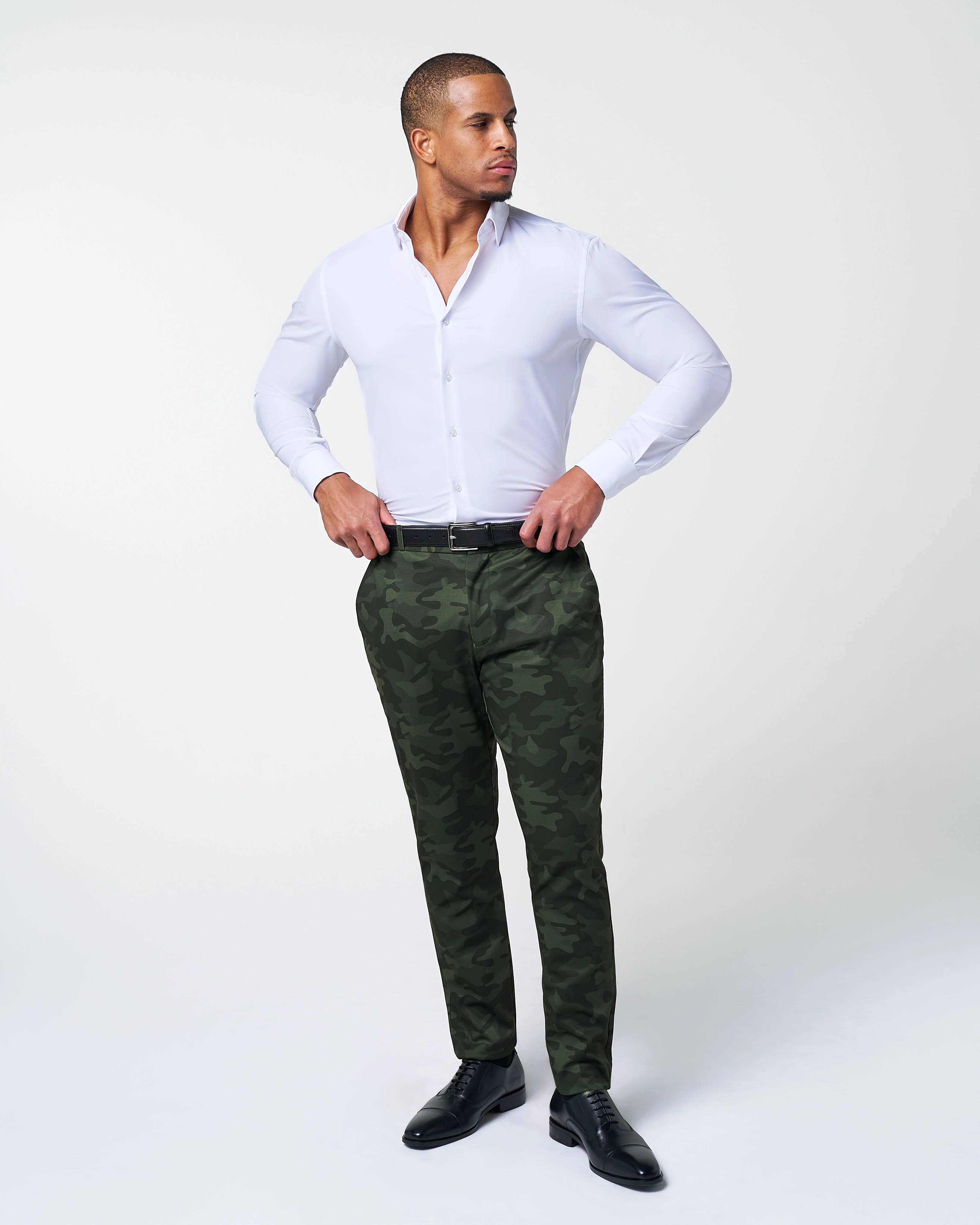 Athletic Fit Stretch Suit - Hunter Green Camo - Image 6