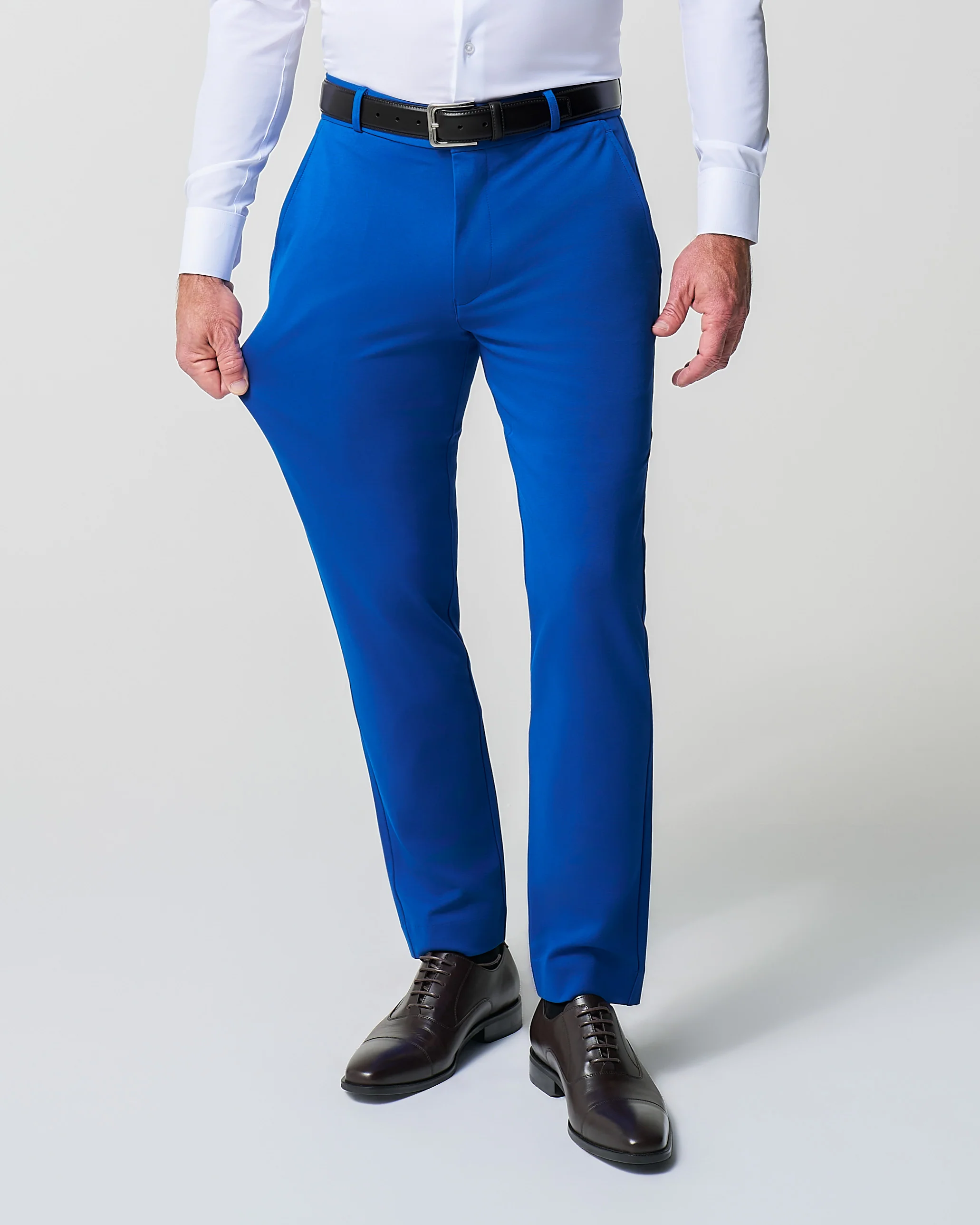 Athletic Fit Stretch Suit - Solid Royal Blue - Image 6