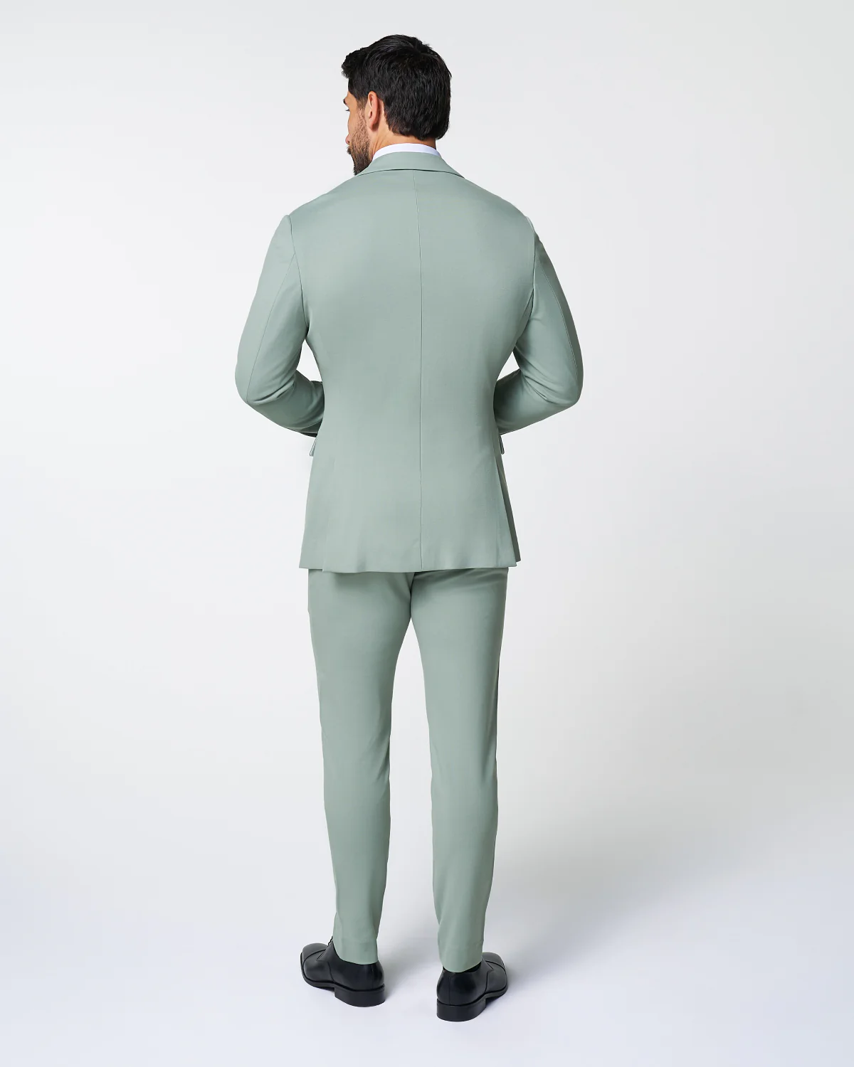 Athletic Fit Stretch Suit - Solid Dusty Sage - Image 4