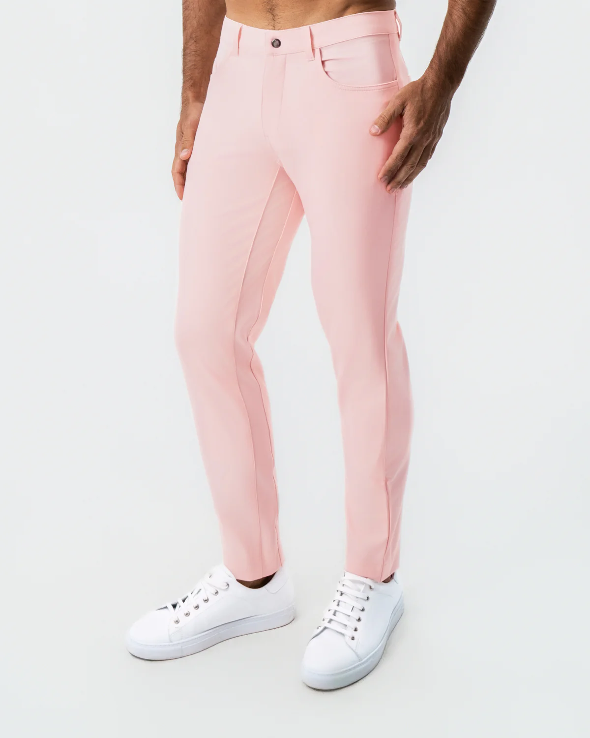 Athletic Fit Stretch Tech Chino - Coral Pink - Image 3