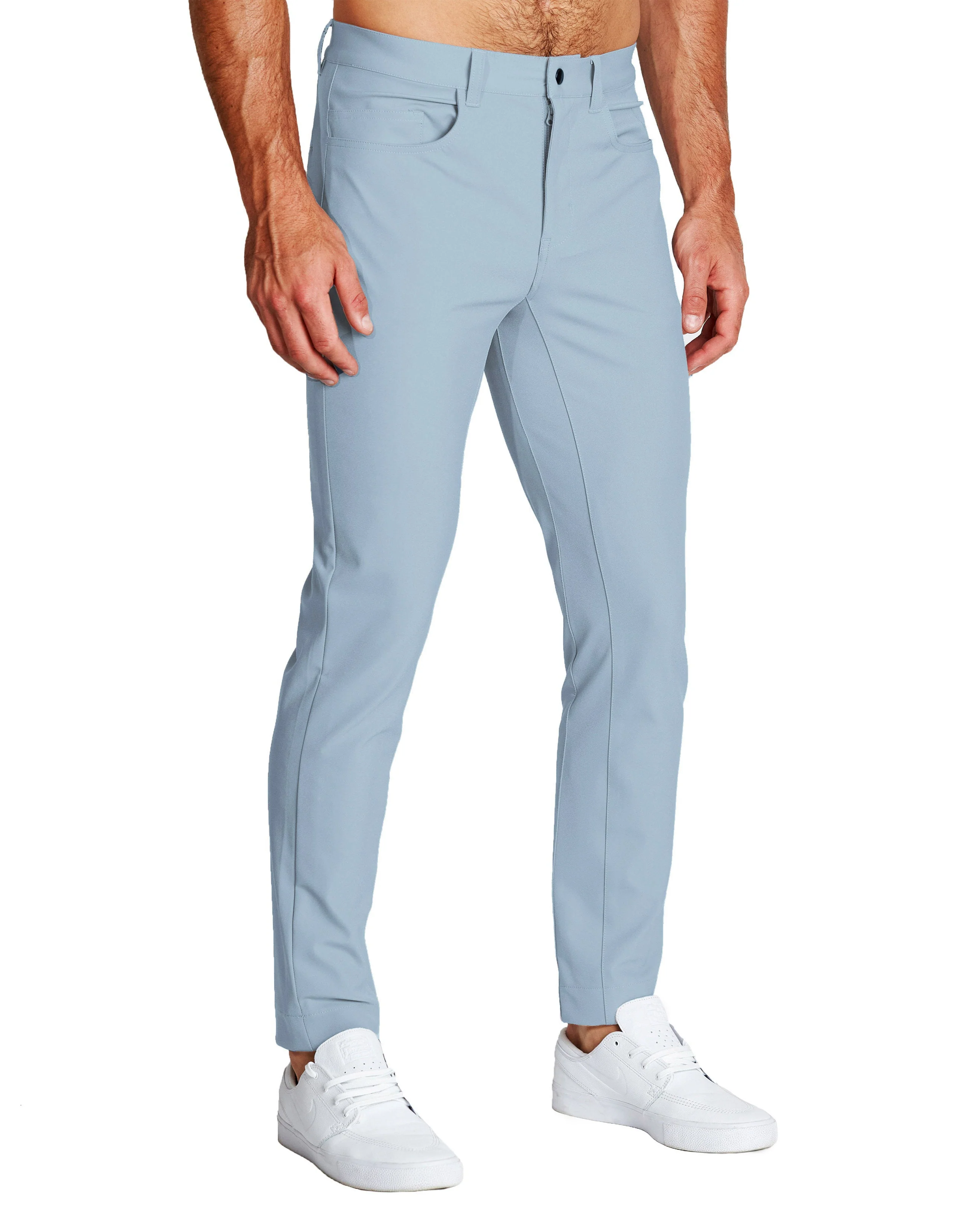 Athletic Fit Stretch Tech Chino - Light Blue - Image 4