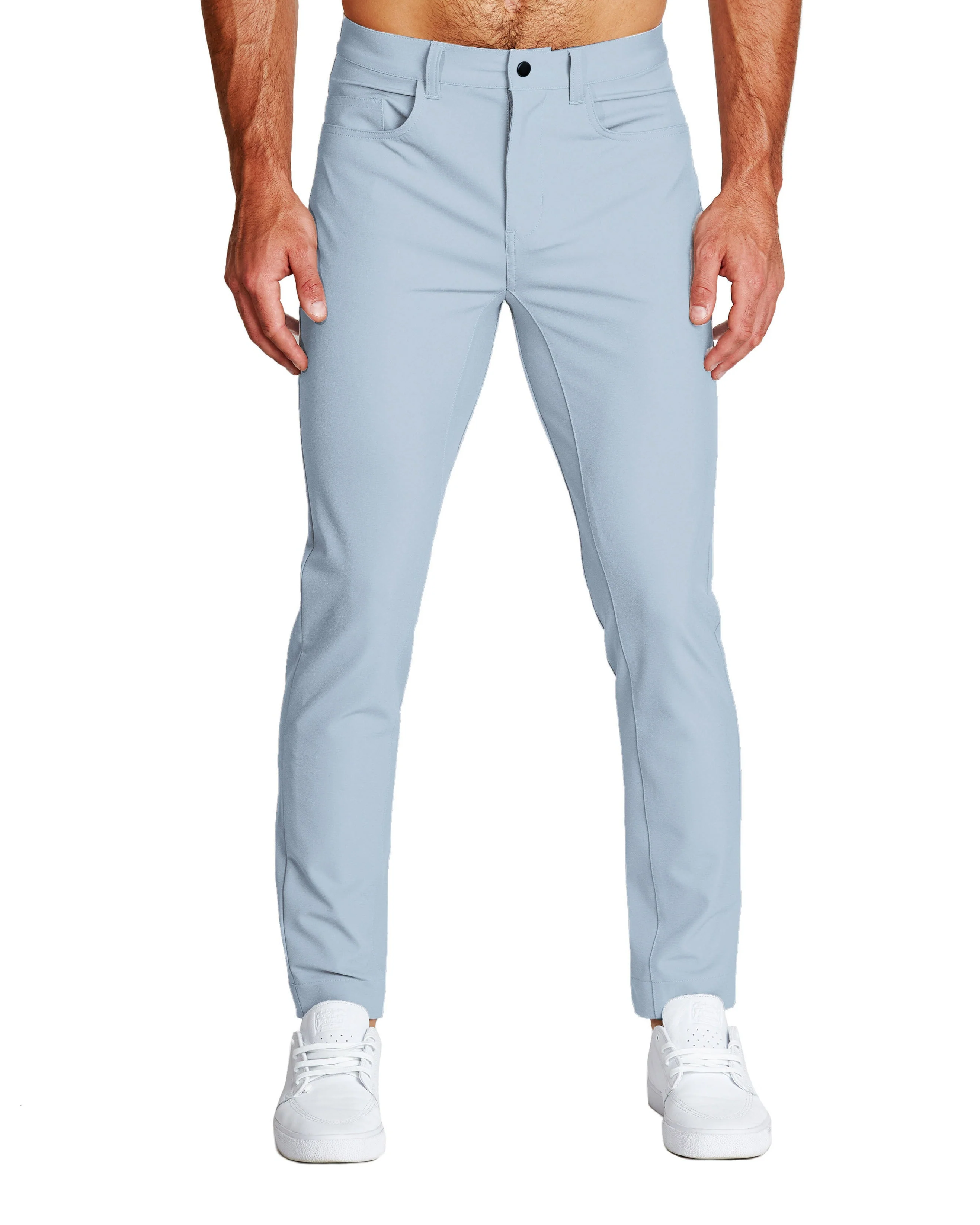 Athletic Fit Stretch Tech Chino - Light Blue - Image 5