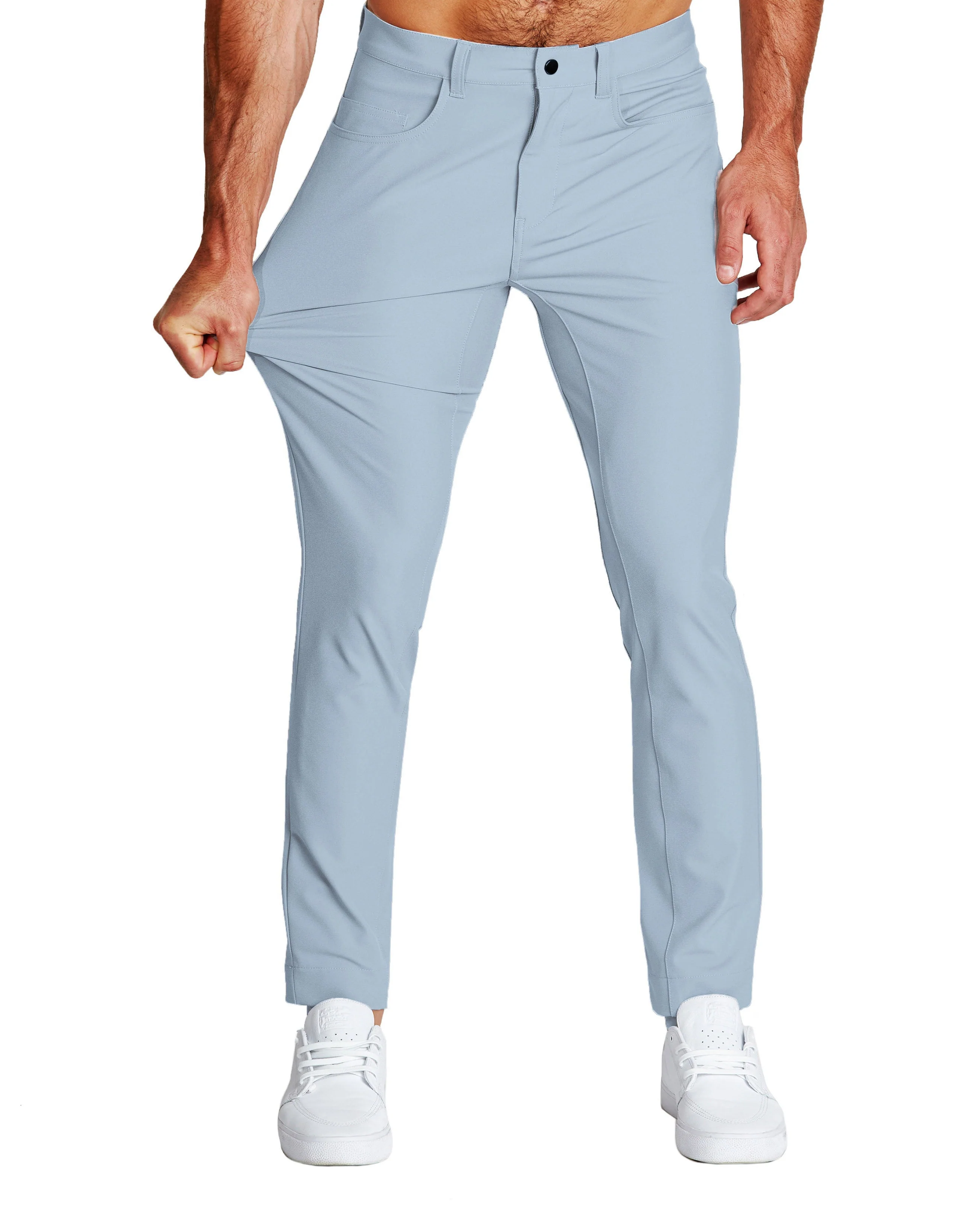 Athletic Fit Stretch Tech Chino - Light Blue - Image 6