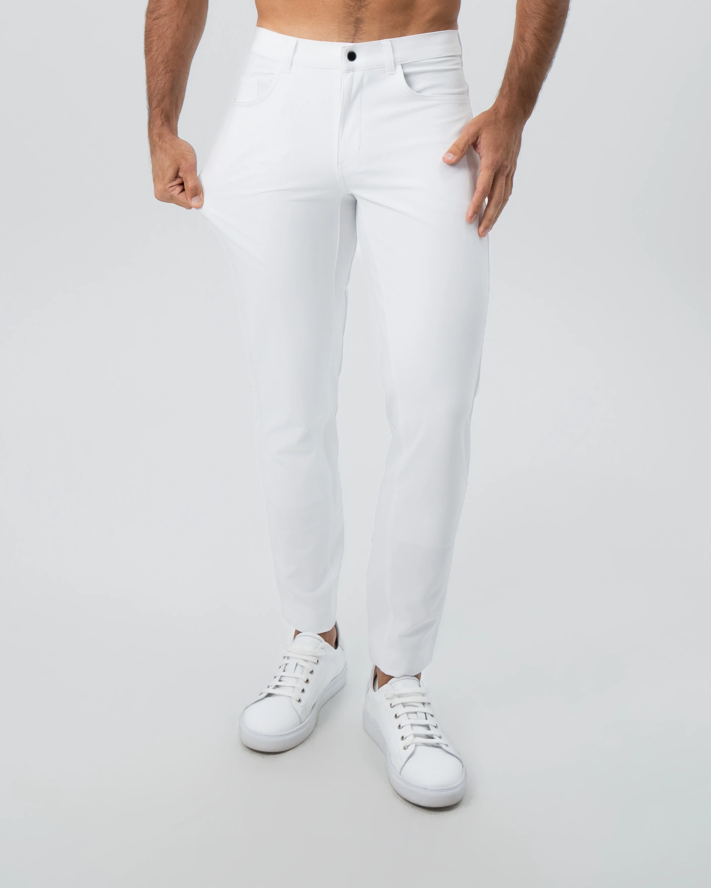 Athletic Fit Stretch Tech Chino - White - Image 2