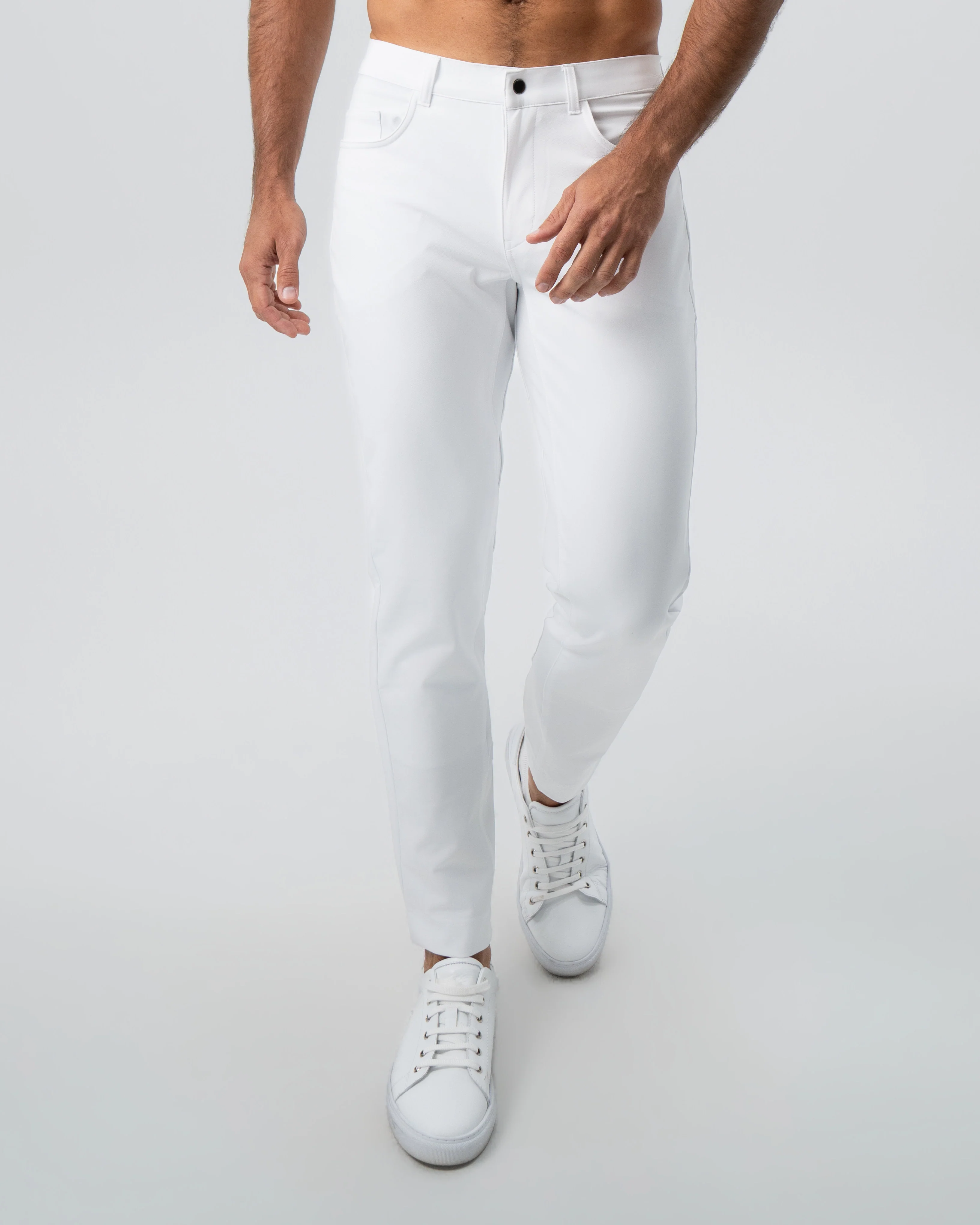 Athletic Fit Stretch Tech Chino - White - Image 6