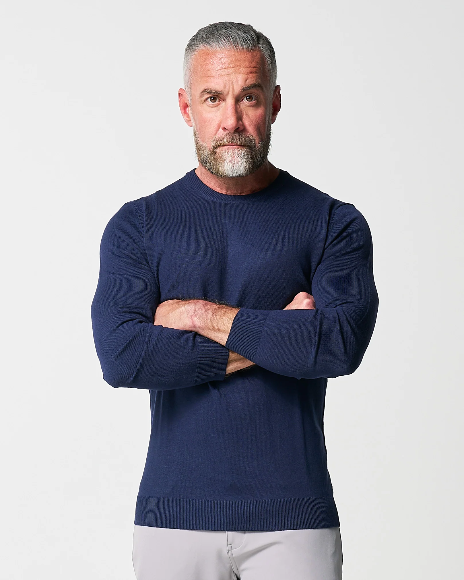 Mid-Weight Wool Crewneck - Navy - Image 2