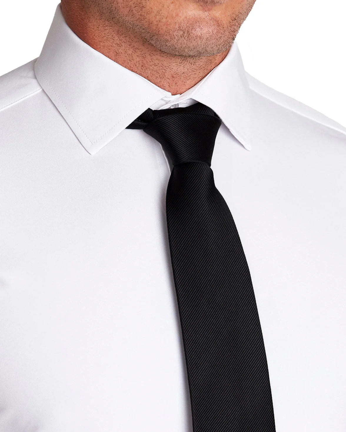 Black Woven Silk Tie - Image 2