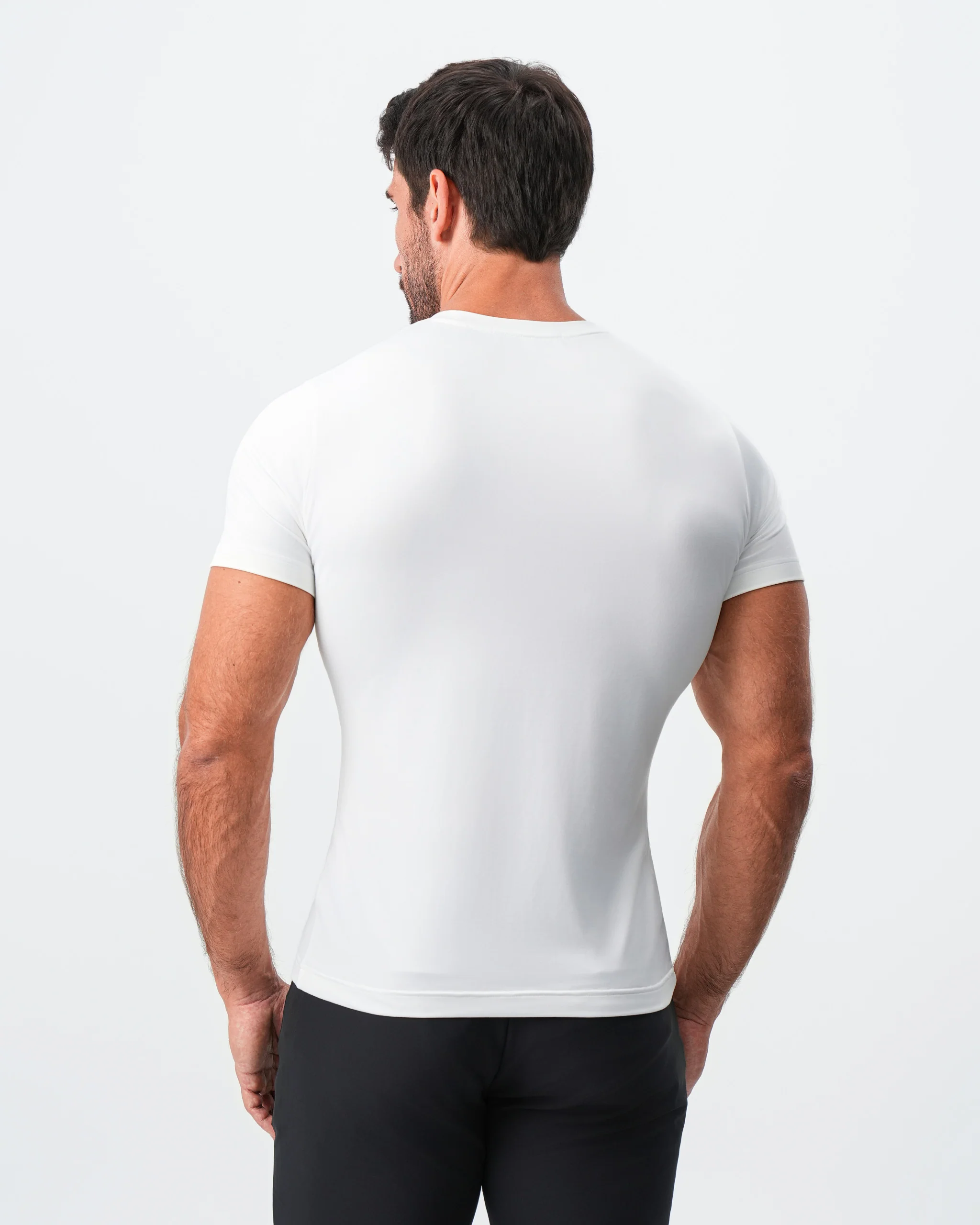 Brushed Mid-Weight Short Sleeve Crewneck - White - Image 4