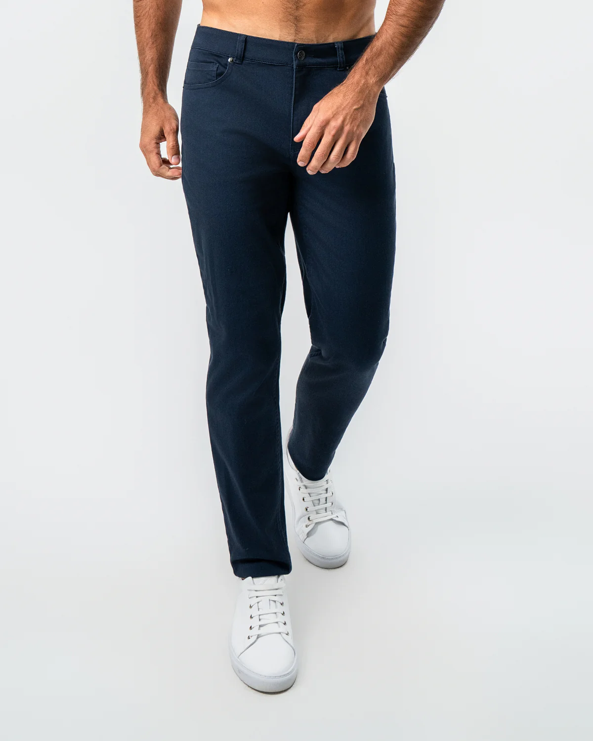 Performance Cotton Twill 5 Pocket Pant - Navy - Image 3