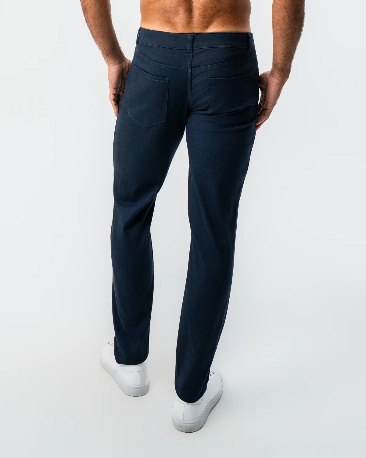 Performance Cotton Twill 5 Pocket Pant - Navy - Image 4