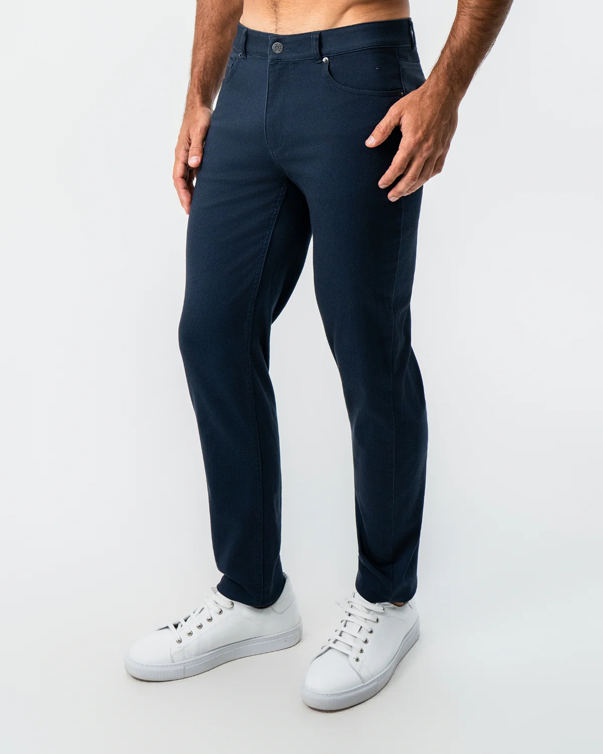 Performance Cotton Twill 5 Pocket Pant - Navy - Image 5