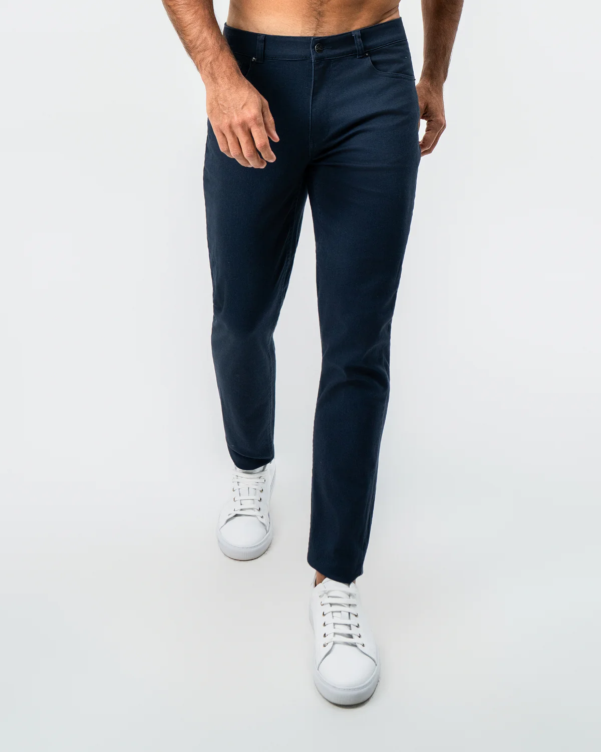 Performance Cotton Twill 5 Pocket Pant - Navy - Image 6