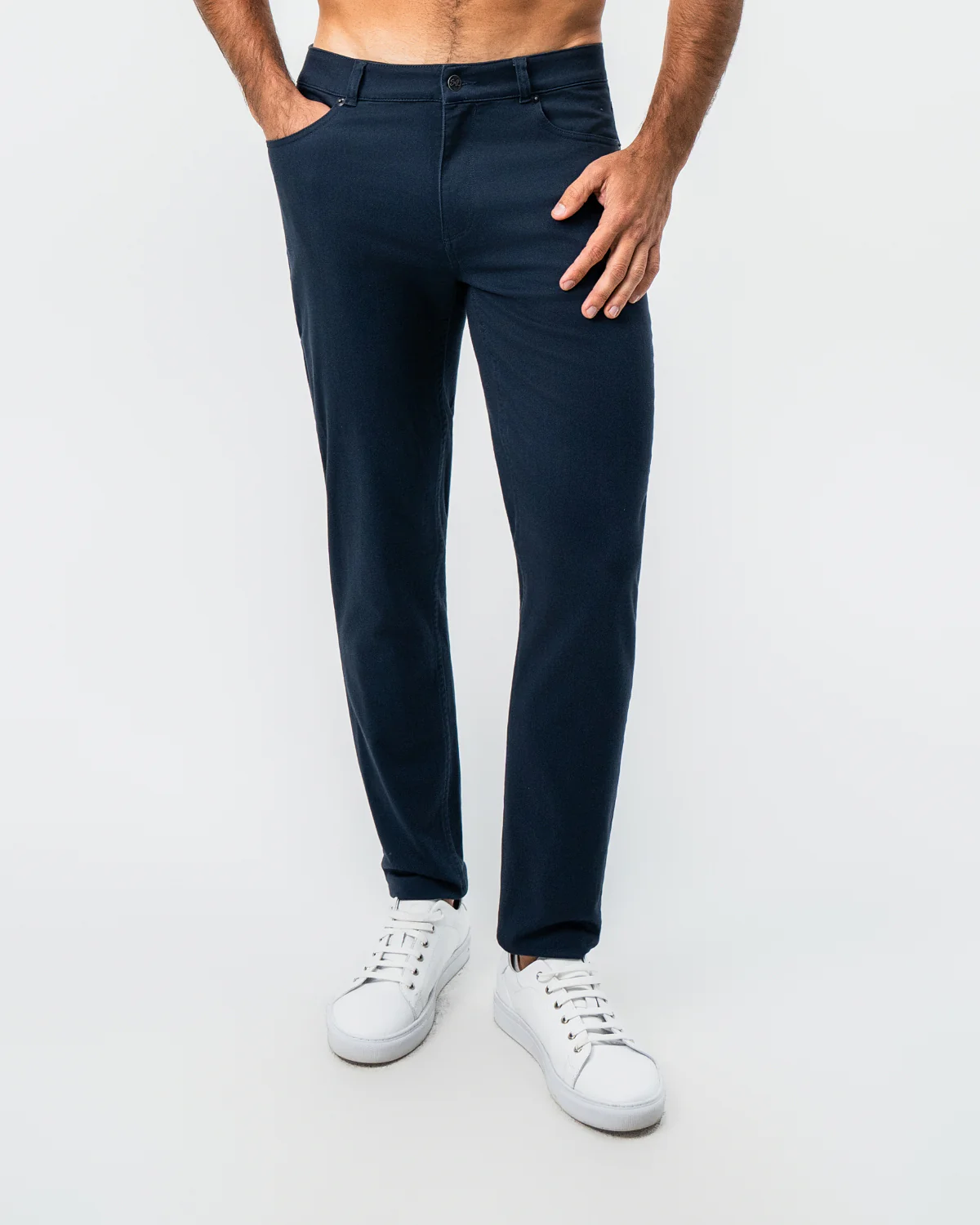 Performance Cotton Twill 5 Pocket Pant - Navy - Image 7