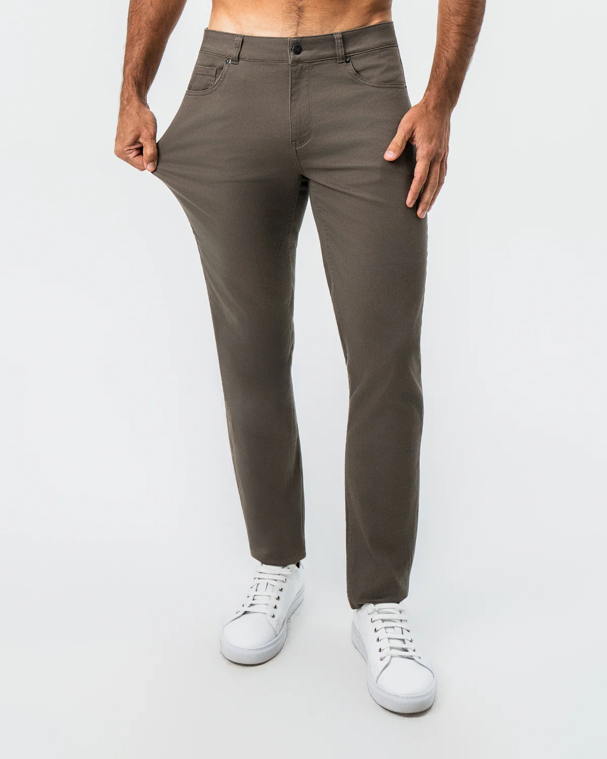 Performance Cotton Twill 5 Pocket Pant - Olive - Image 2