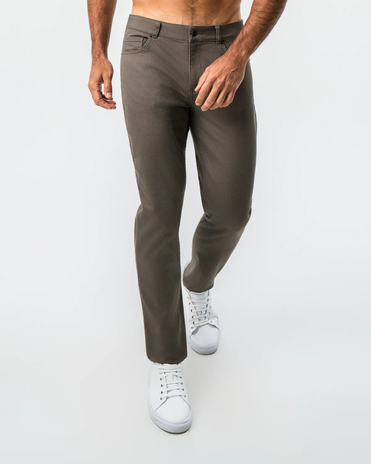 Performance Cotton Twill 5 Pocket Pant - Olive - Image 3