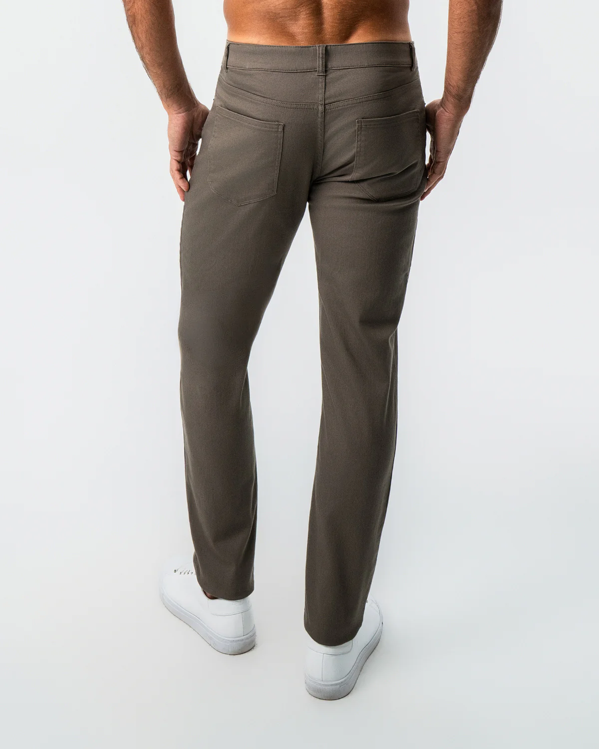 Performance Cotton Twill 5 Pocket Pant - Olive - Image 4