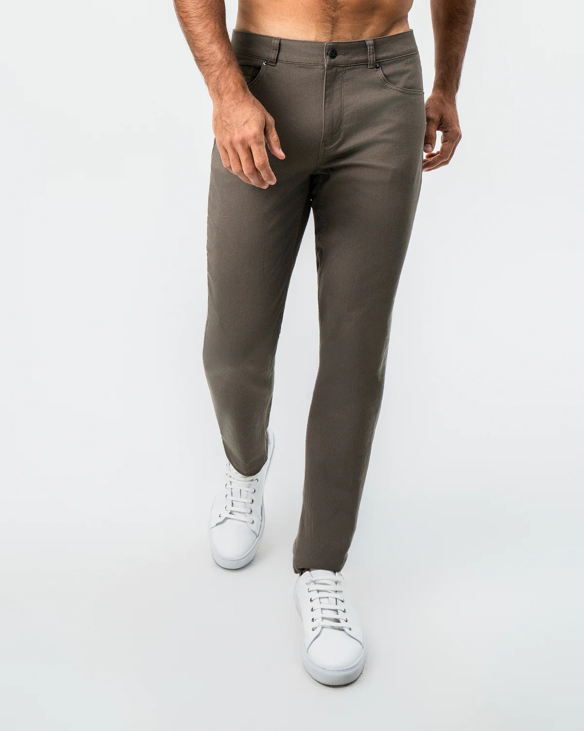 Performance Cotton Twill 5 Pocket Pant - Olive - Image 7