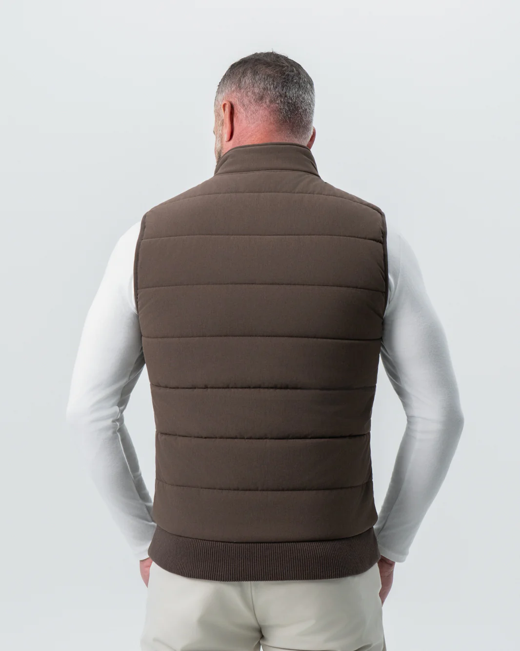 Down Vest - Brown - Image 3