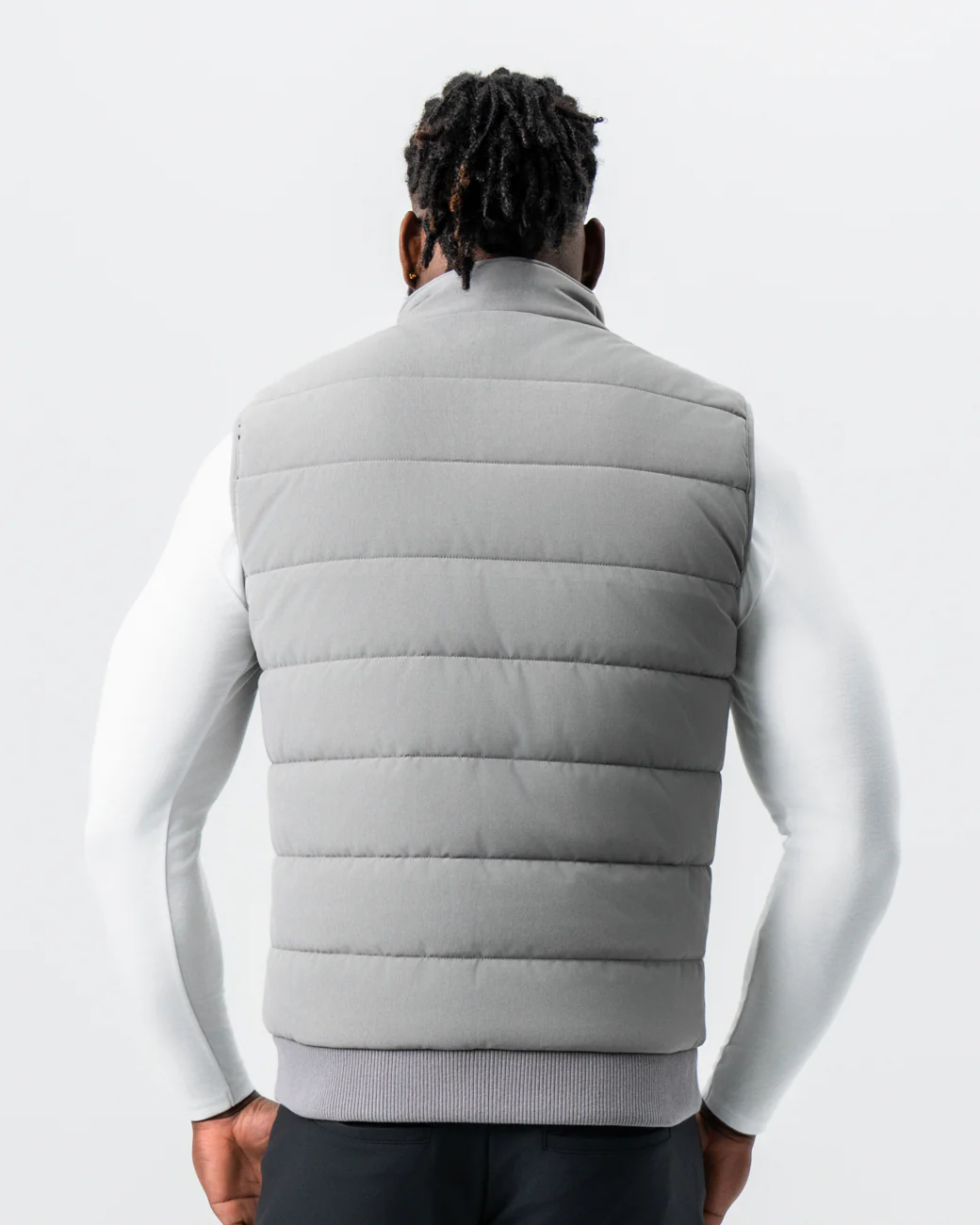 Down Vest - Light Grey - Image 3