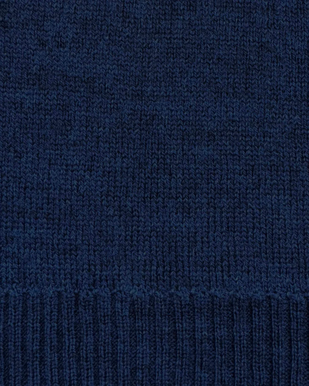 Merino Wool Knit Scarf - Navy - Image 3