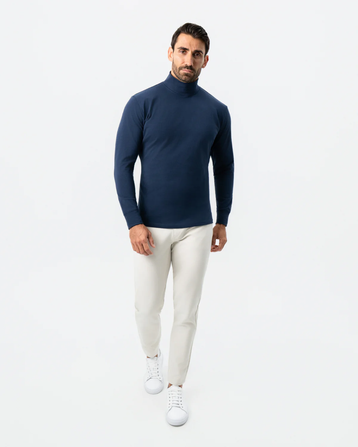 Mock Turtleneck - Navy - Image 7