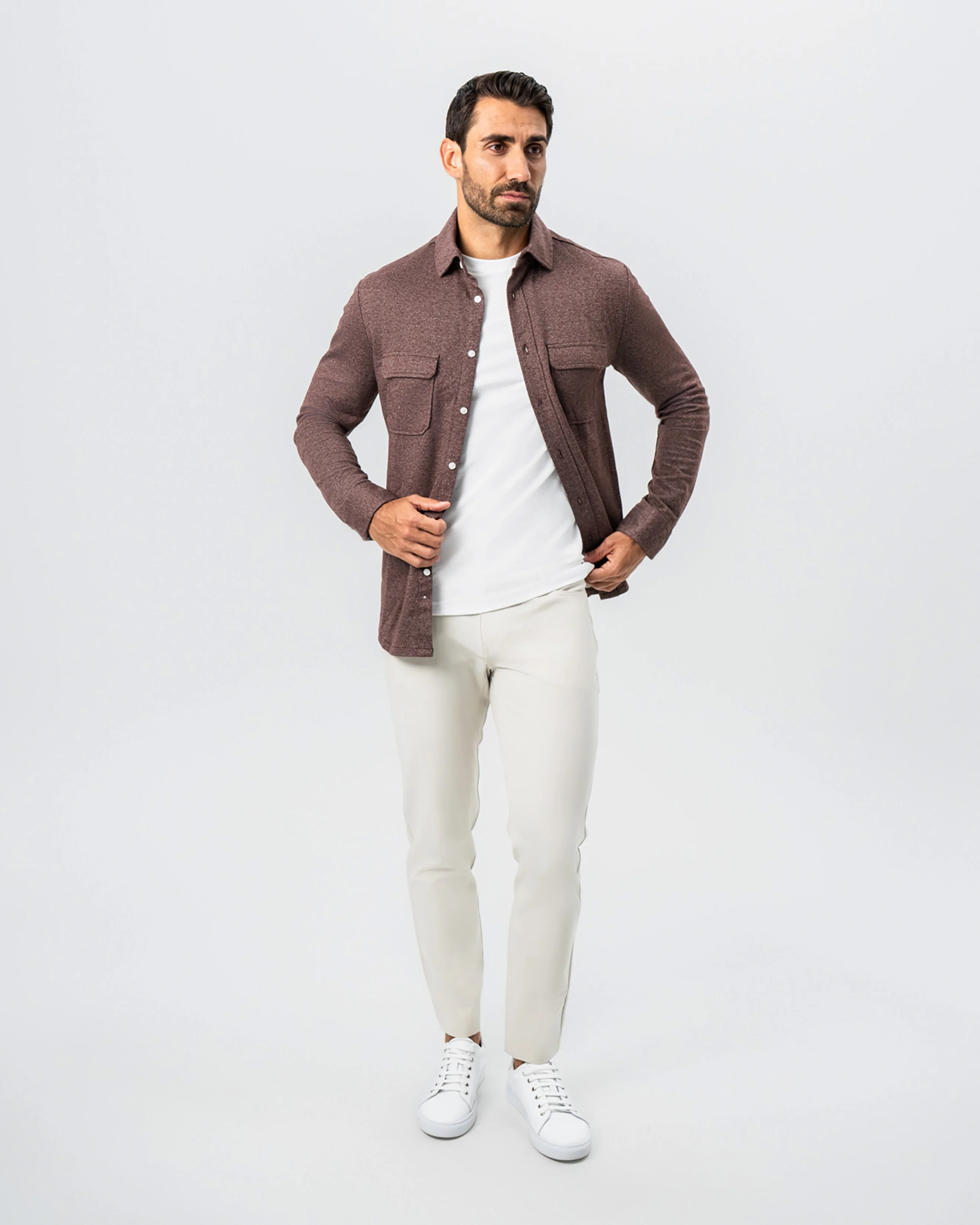 Patch Pocket Button Down - Brown - Image 7