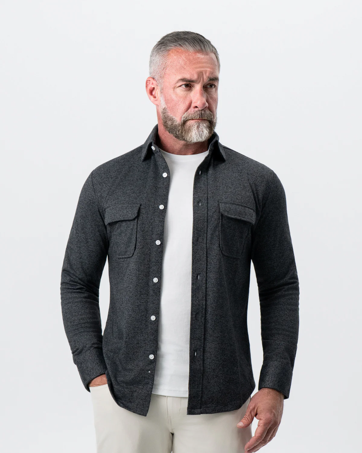 Patch Pocket Button Down - Charcoal - Image 5