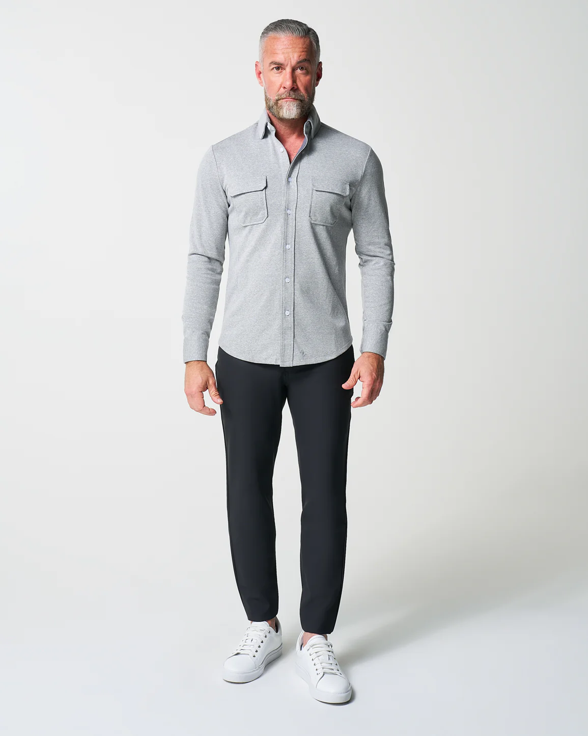 Patch Pocket Button Down - Light Grey - Image 3