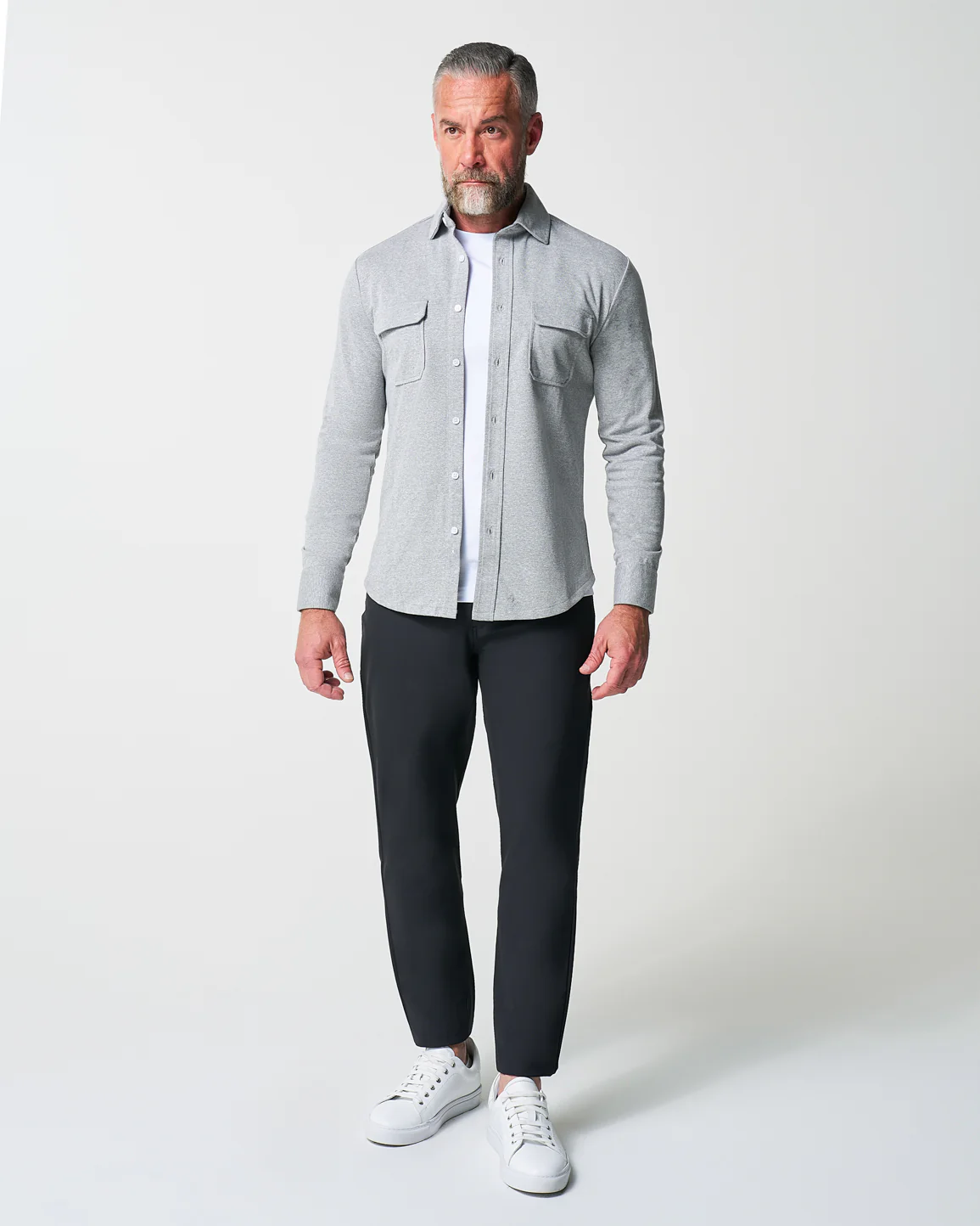 Patch Pocket Button Down - Light Grey - Image 4
