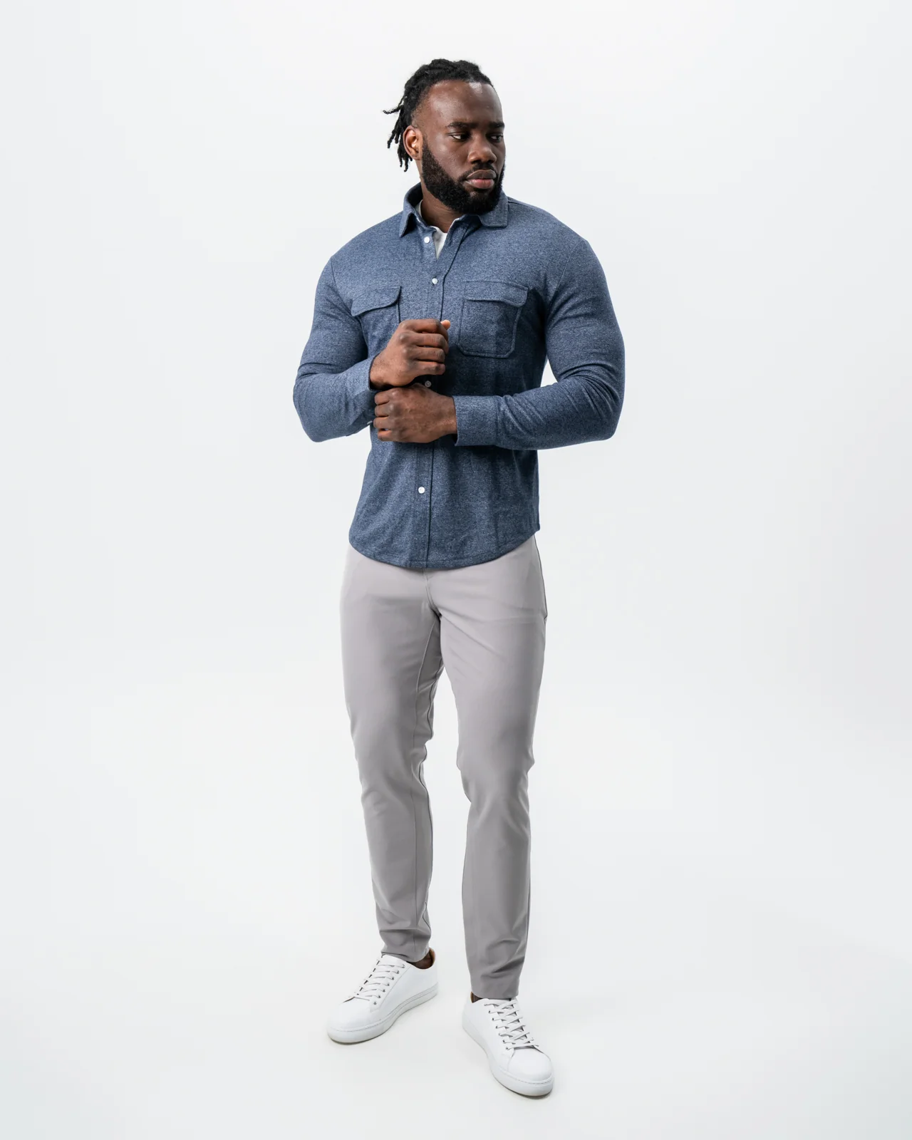 Patch Pocket Button Down - Navy - Image 5