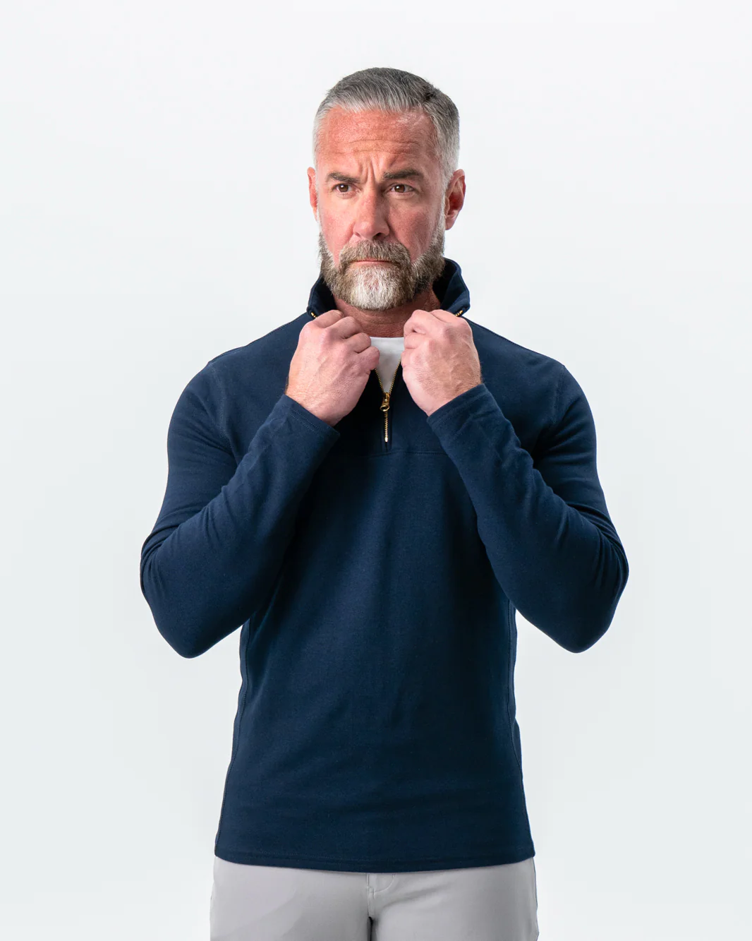 Quarter Zip - Solid Navy - Image 4