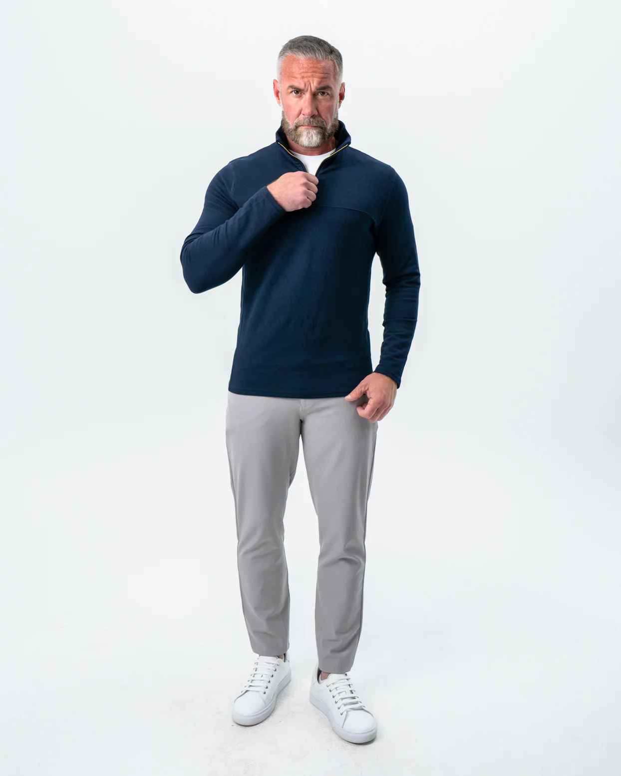 Quarter Zip - Solid Navy - Image 5