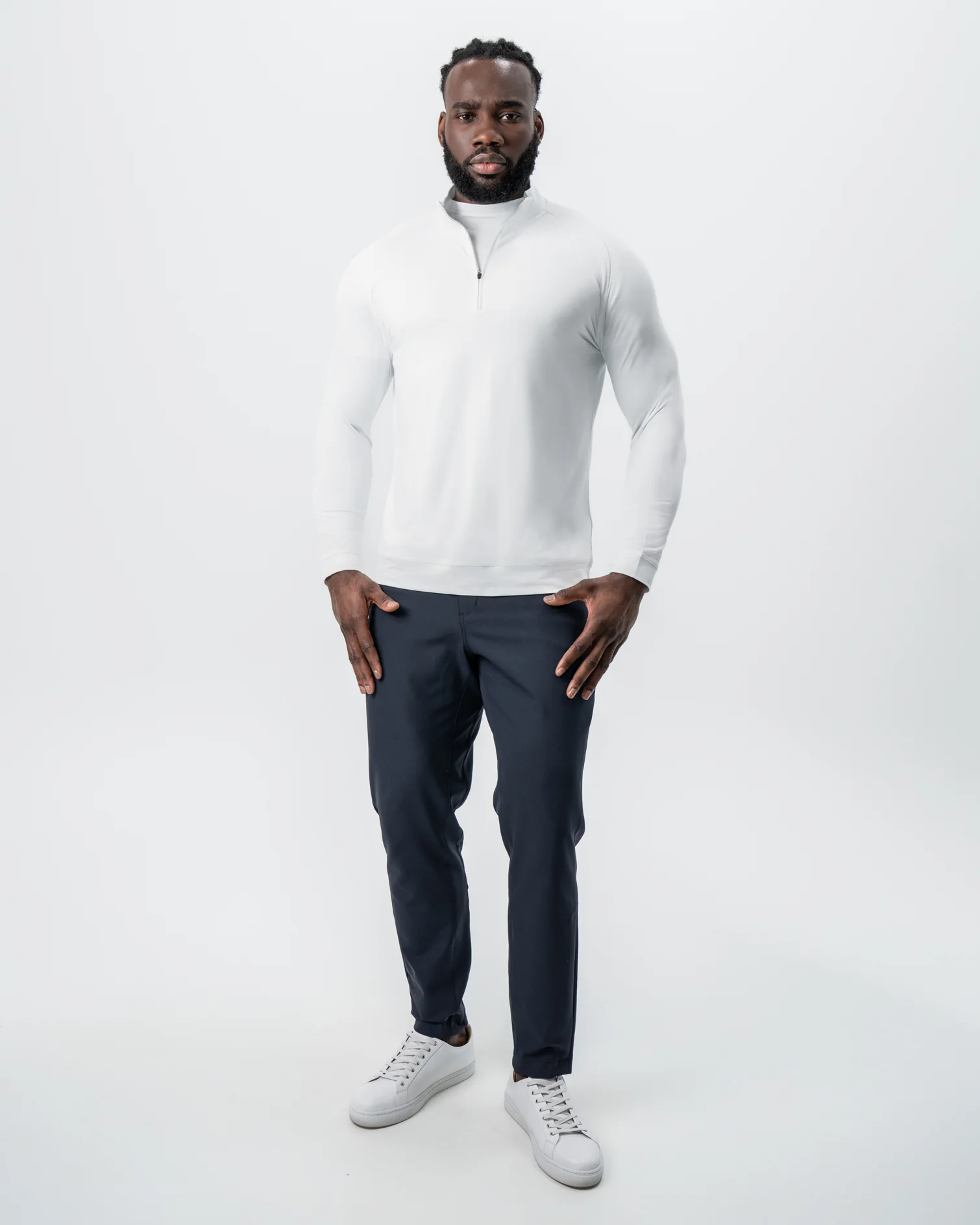 Tech Quarter Zip - White - Image 5