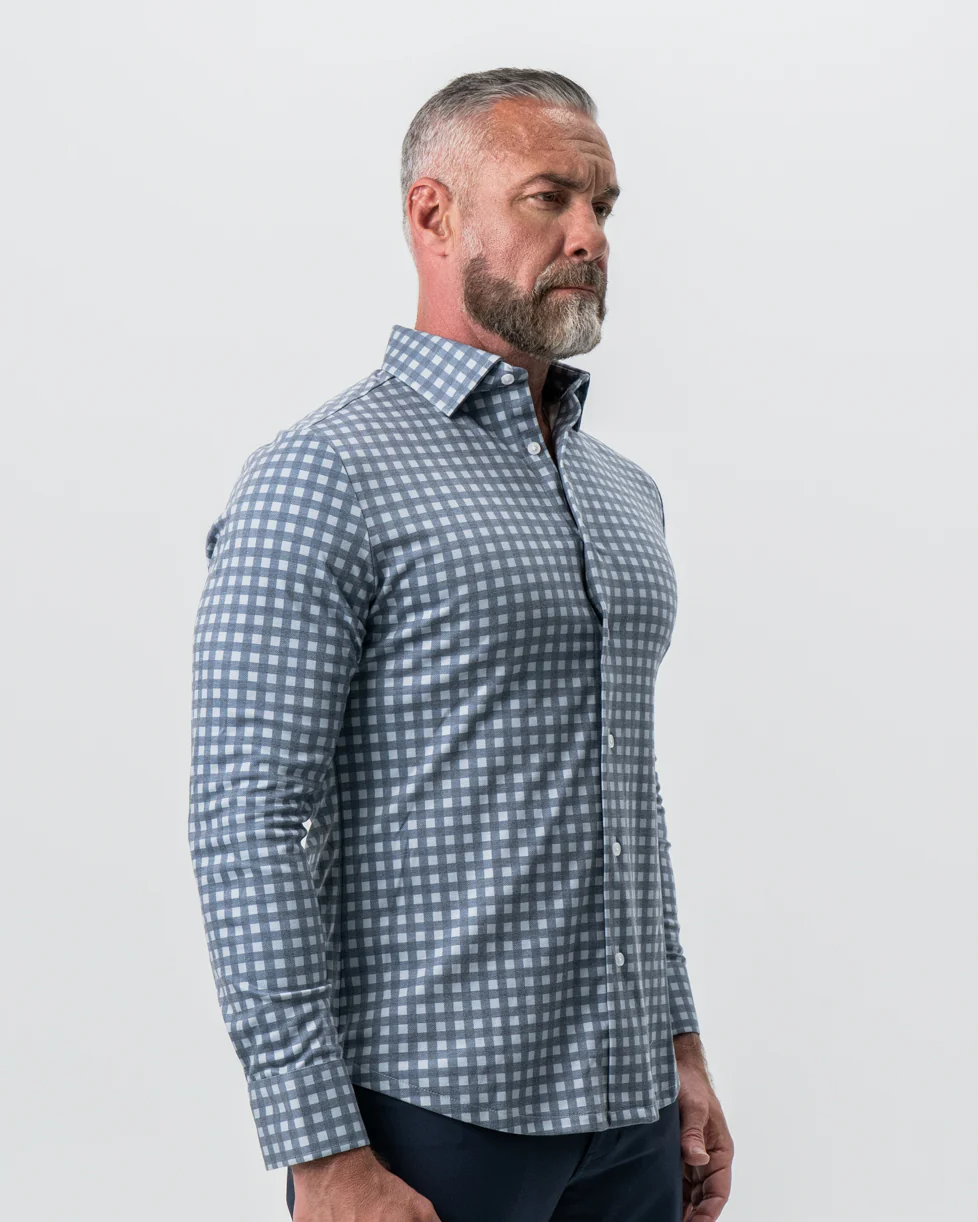 "The Ace" Big Navy Check Button Down - Image 6