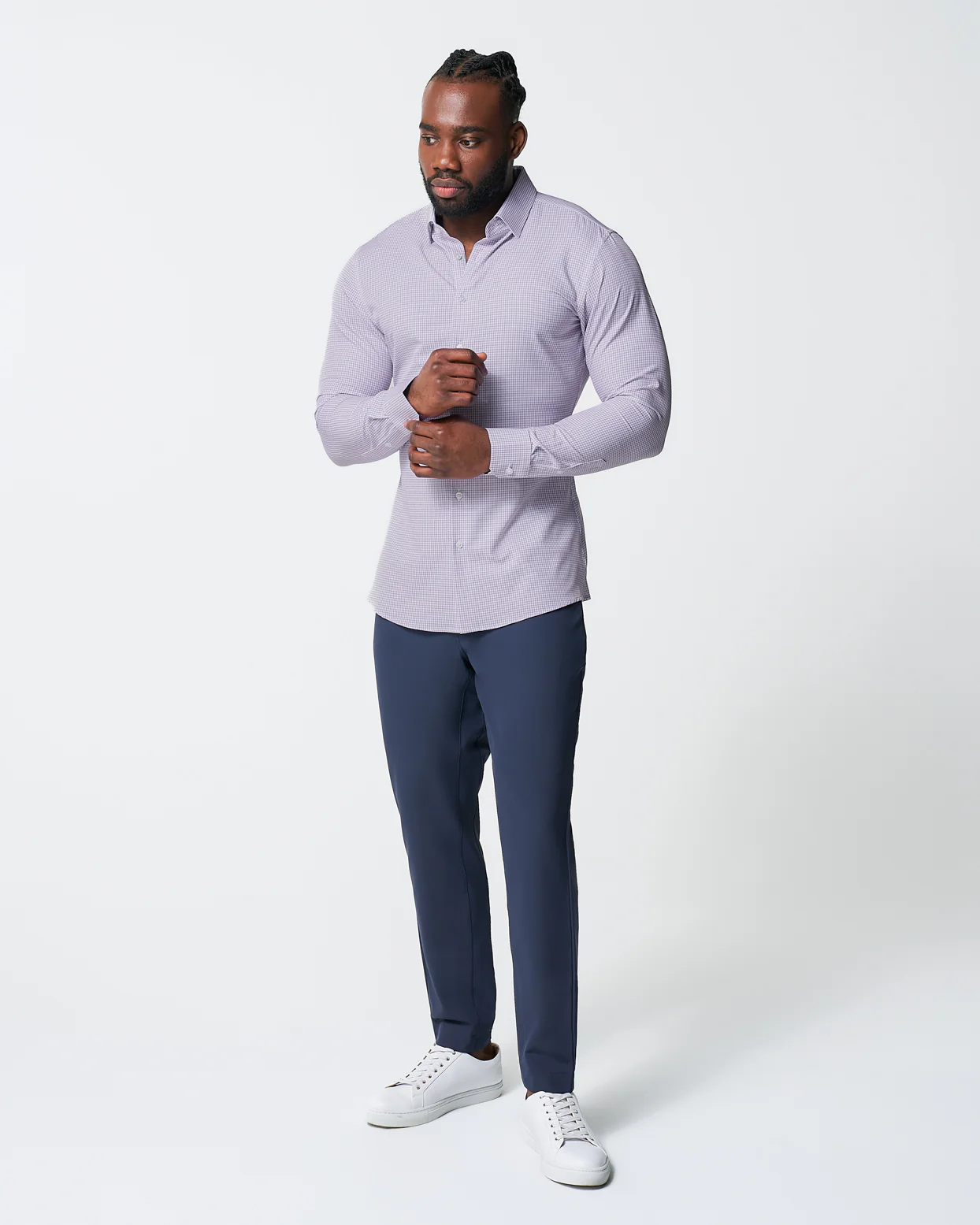 "The Arlo" Lavender Double Check - Classic Fit - Image 6
