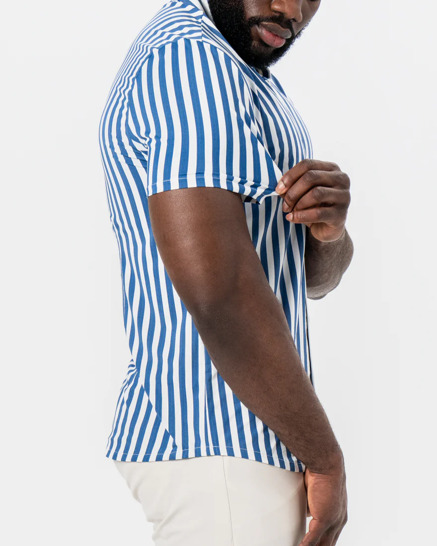 "The Bay" Navy & White Bengal Stripe - Image 2