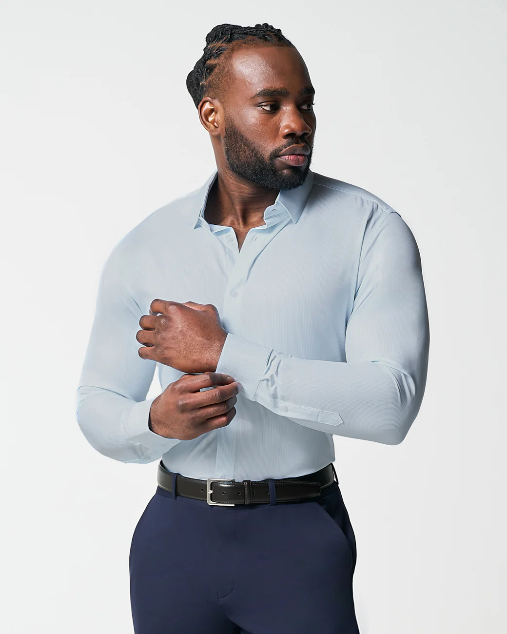 "The Belmont" Light Blue Pinstripe - Image 4